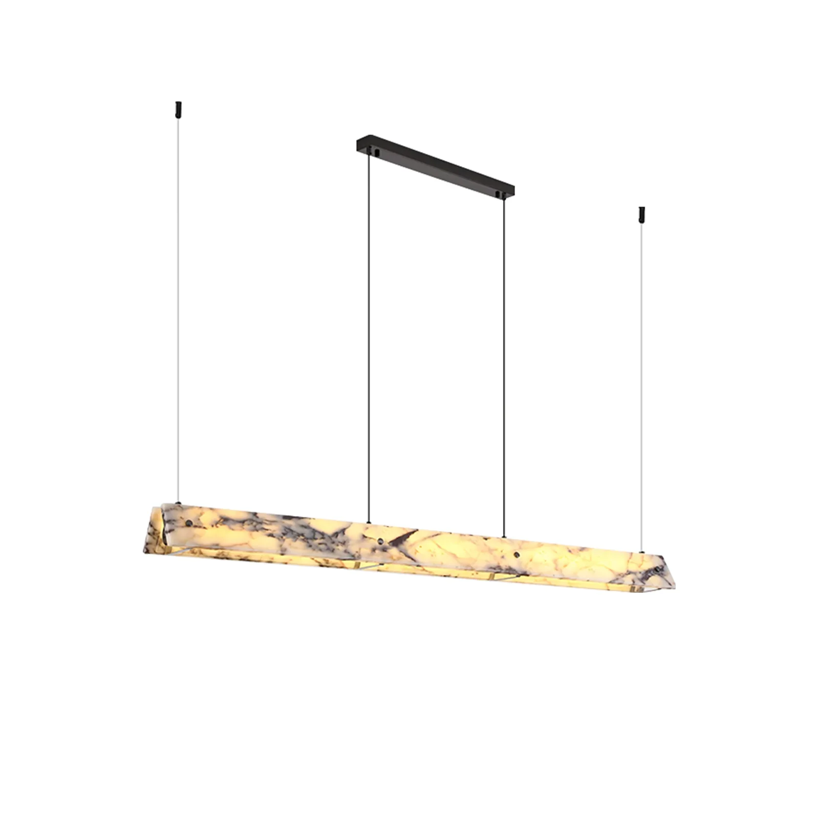 Linear Minimalist Marble Pendant Light