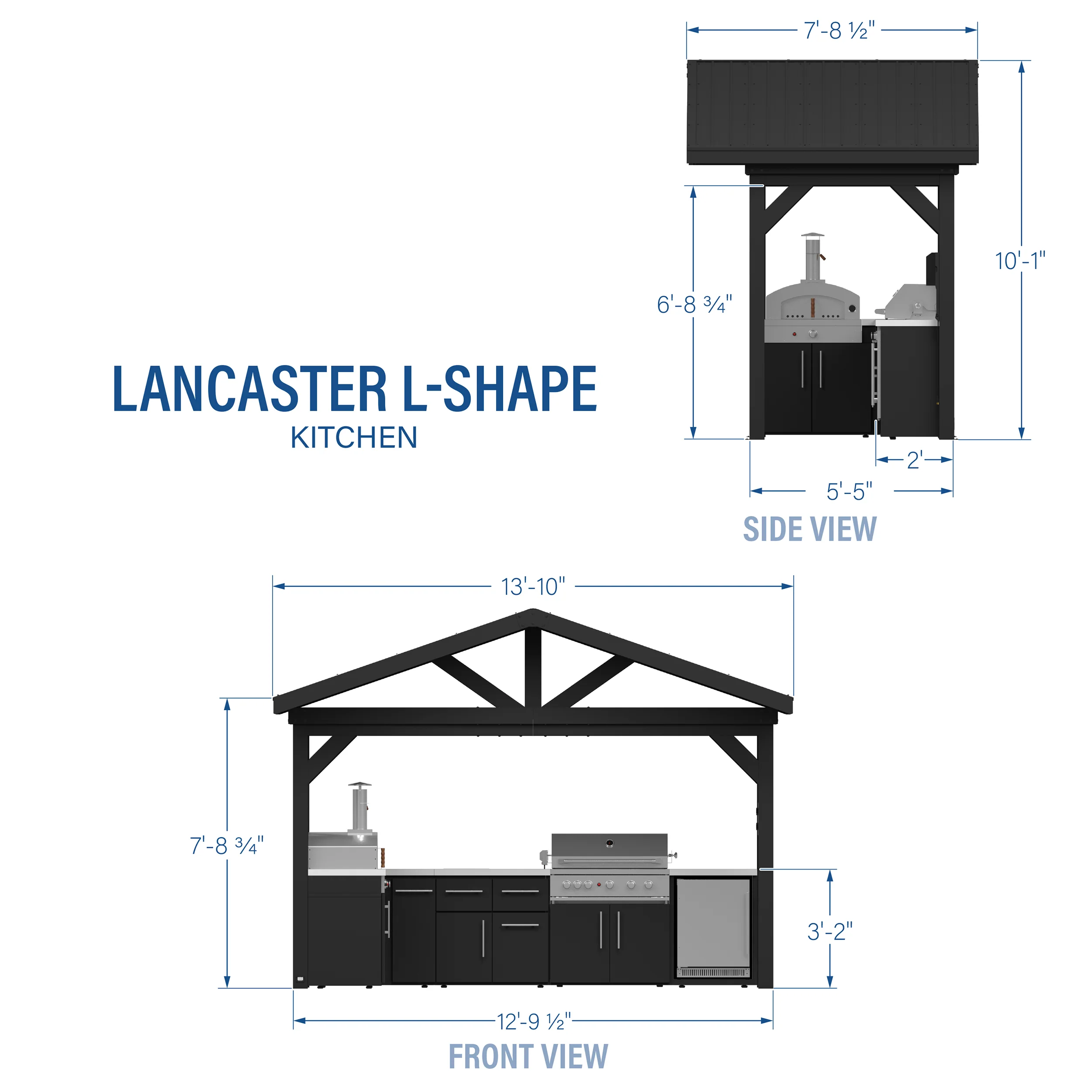 Lancaster L-Shape Outdoor Kitchen