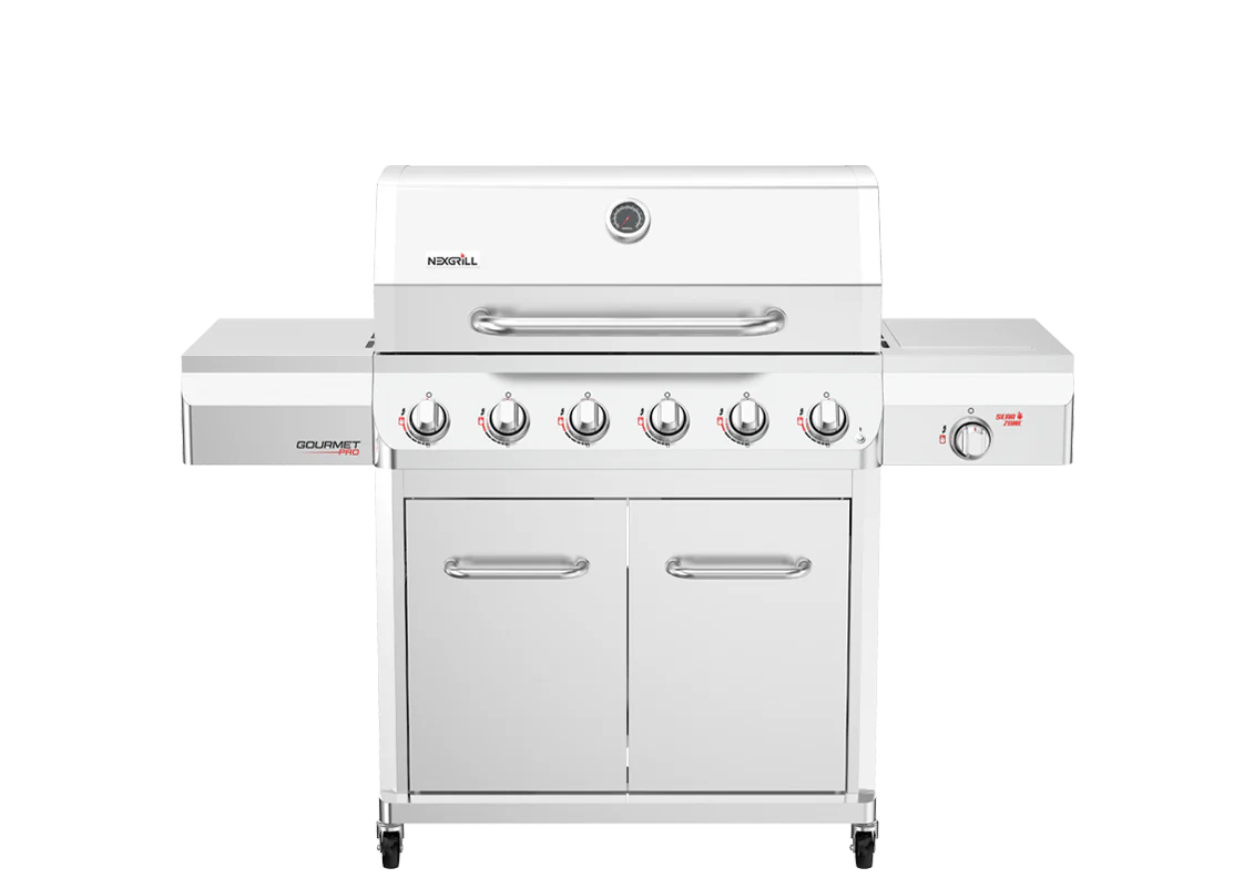 Gourmet Pro 6-Burner Stainless Steel Gas Grill with Searing Side Burner