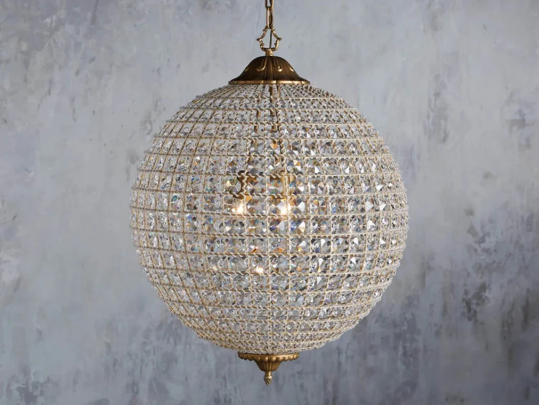 Nathan Crystal Round Chandelier