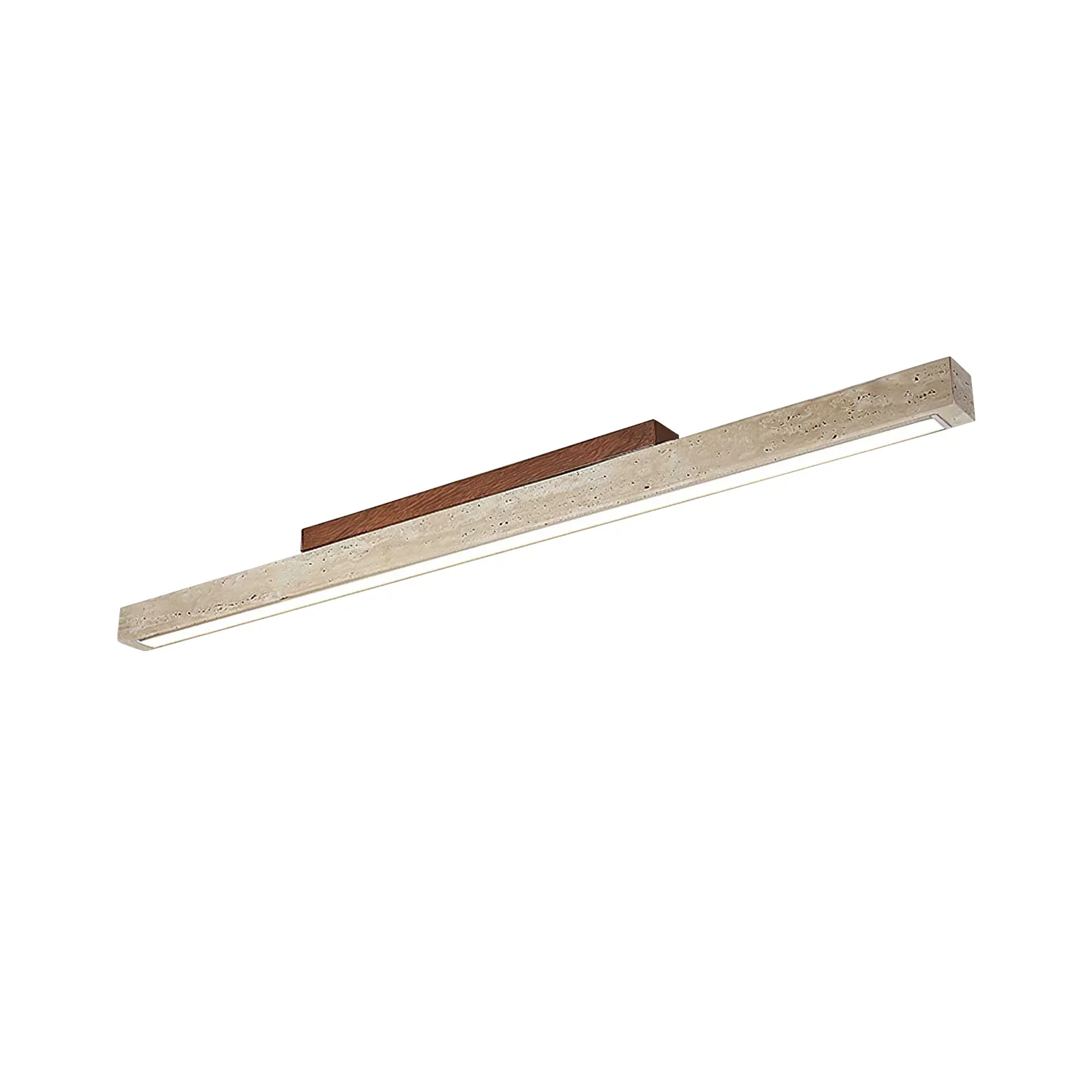 Travertine Column Rectangle Ceiling Light