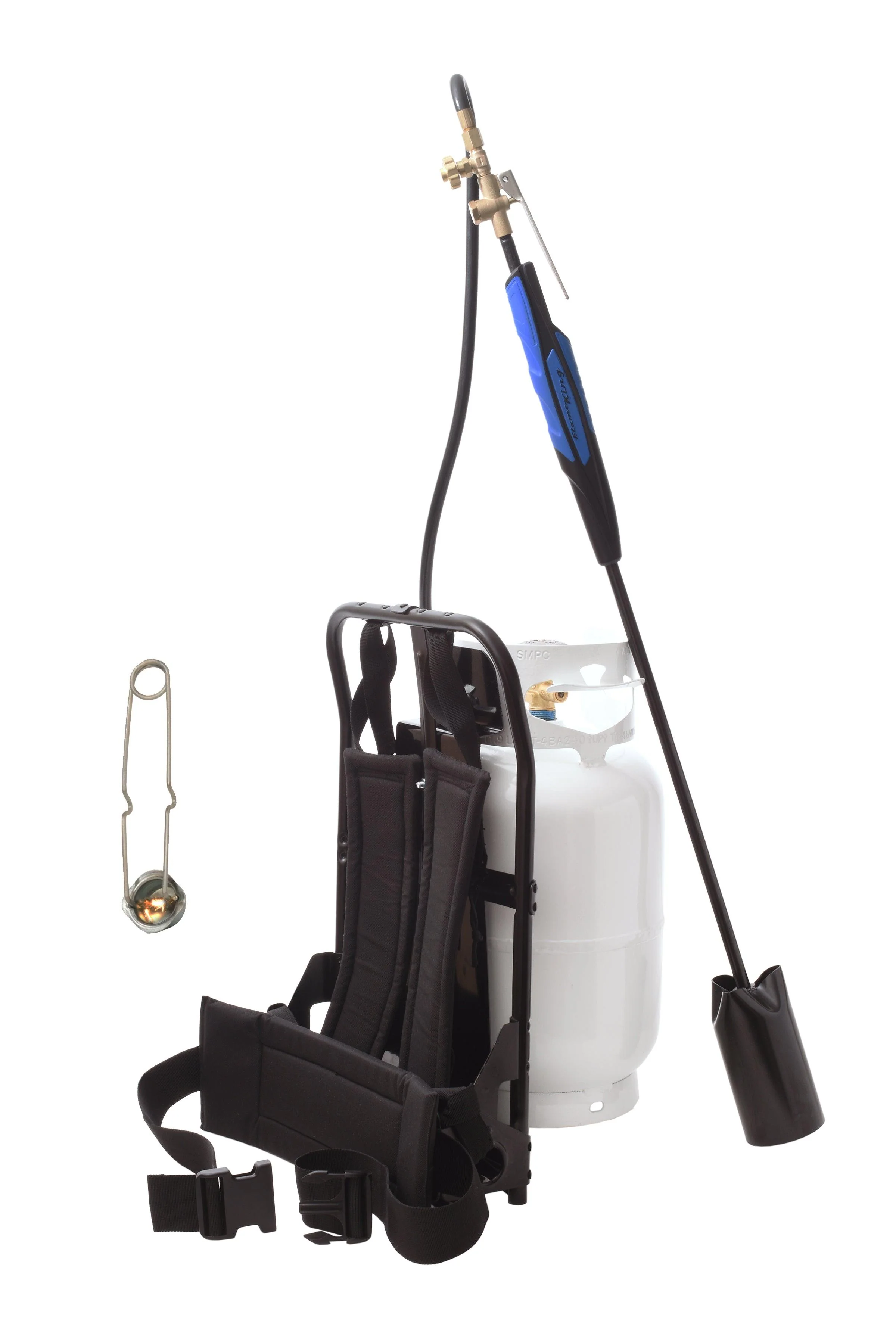 Flame King Bundle 10lb Propane Tank + 500,000 BTU Weed Burner Torch + Propane Metal Backpack