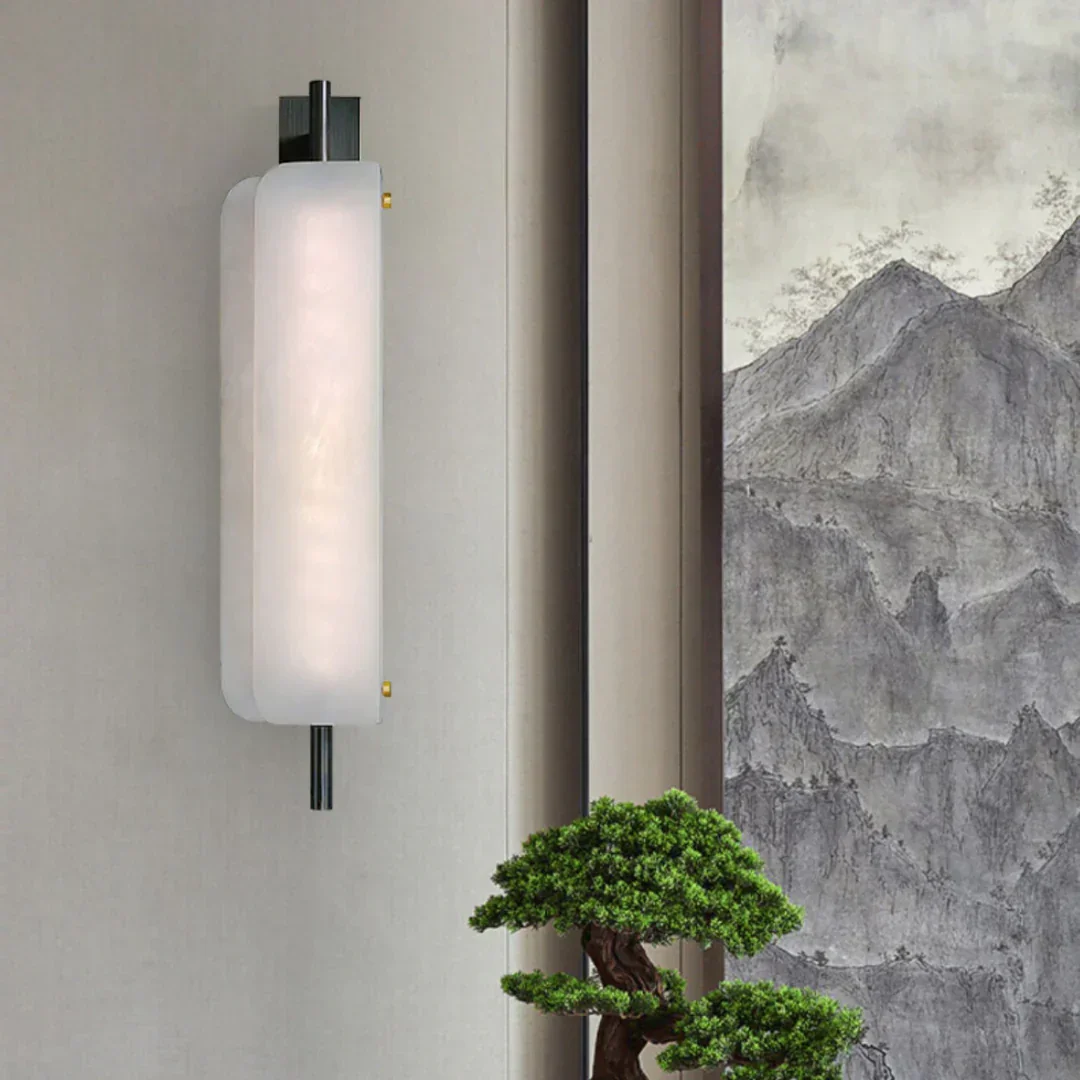 Jorge White Alabaster Wall Lamp