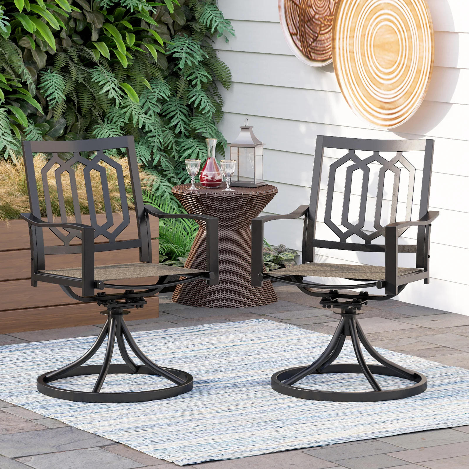 Sophia & William Textilene Patio Dining Chair with Steel Frame