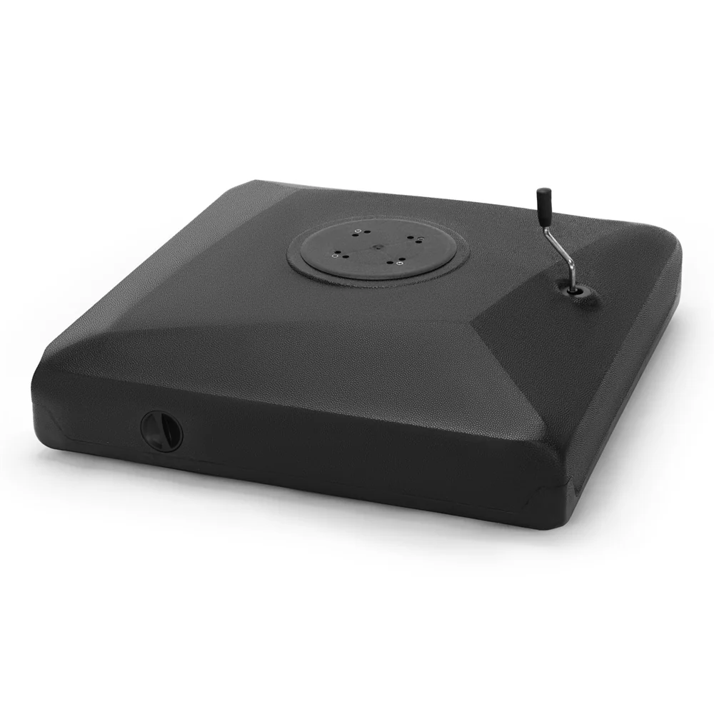 PHI VILLA Heavy-Duty Cantilever Patio Umbrella Base with Square Design, Handle, and Wheels