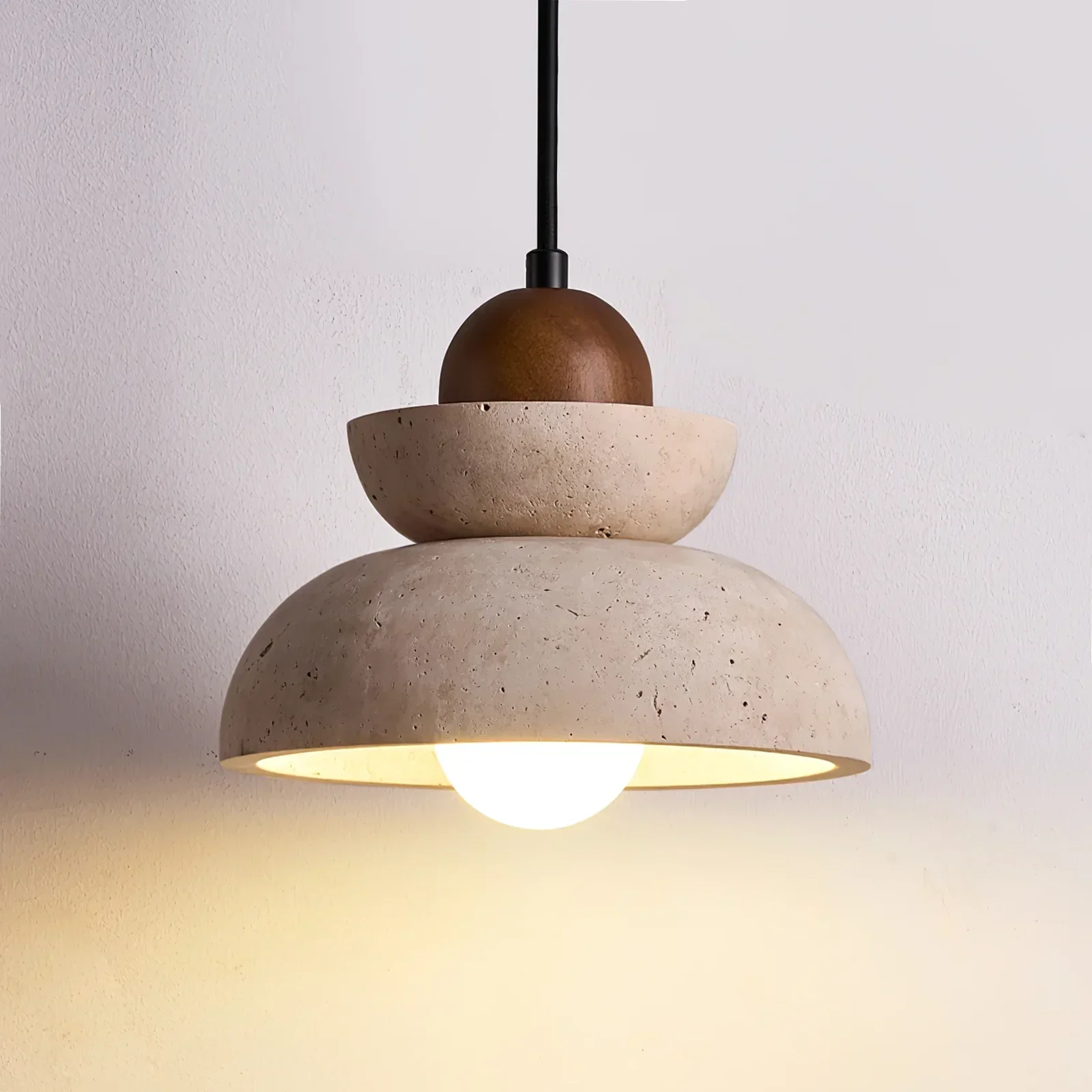 Travertine Zenith Tier Pendant Lamp