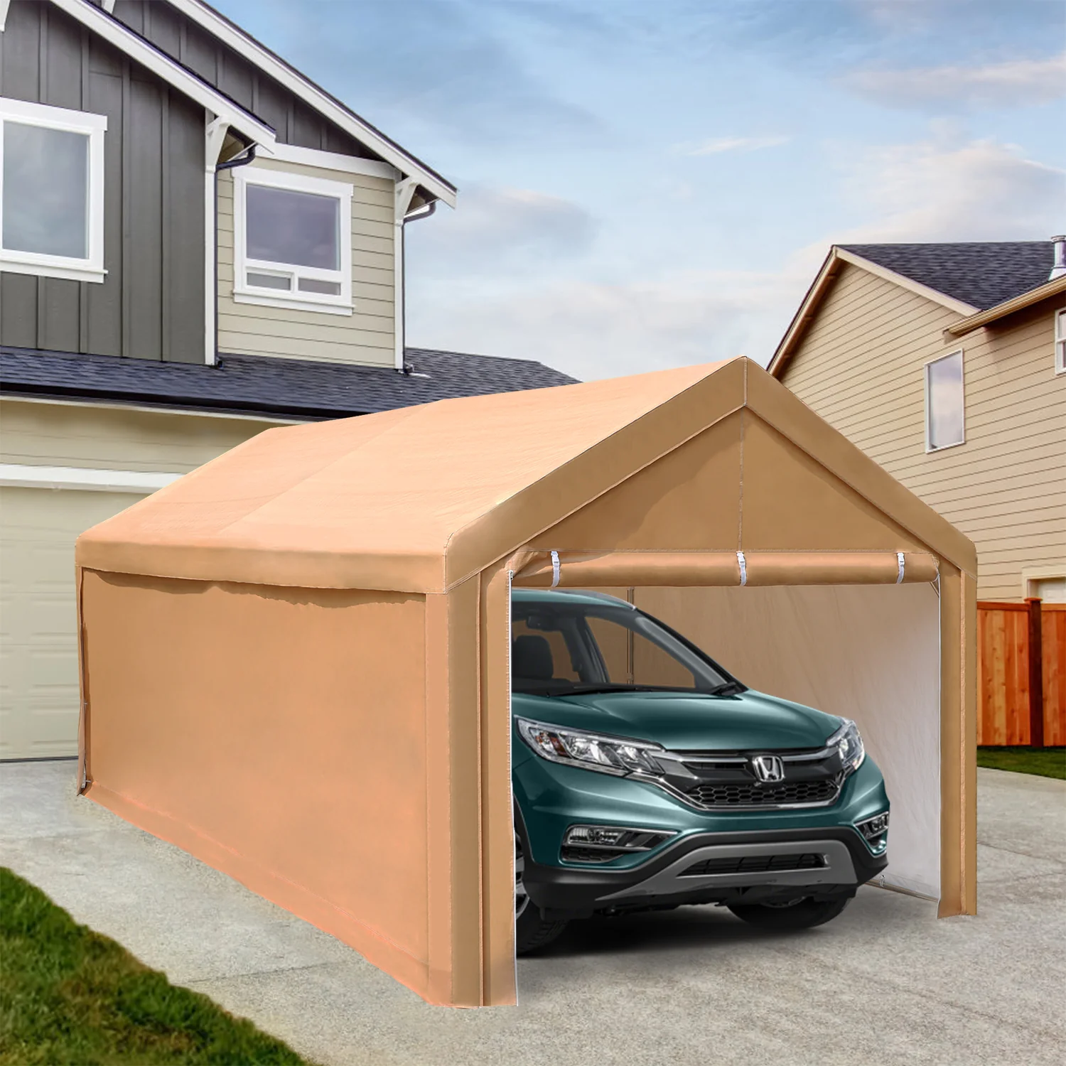 PHI VILLA 10x20 ft Heavy Duty Carport Car Canopy Garage Boat Shelter Party Tent