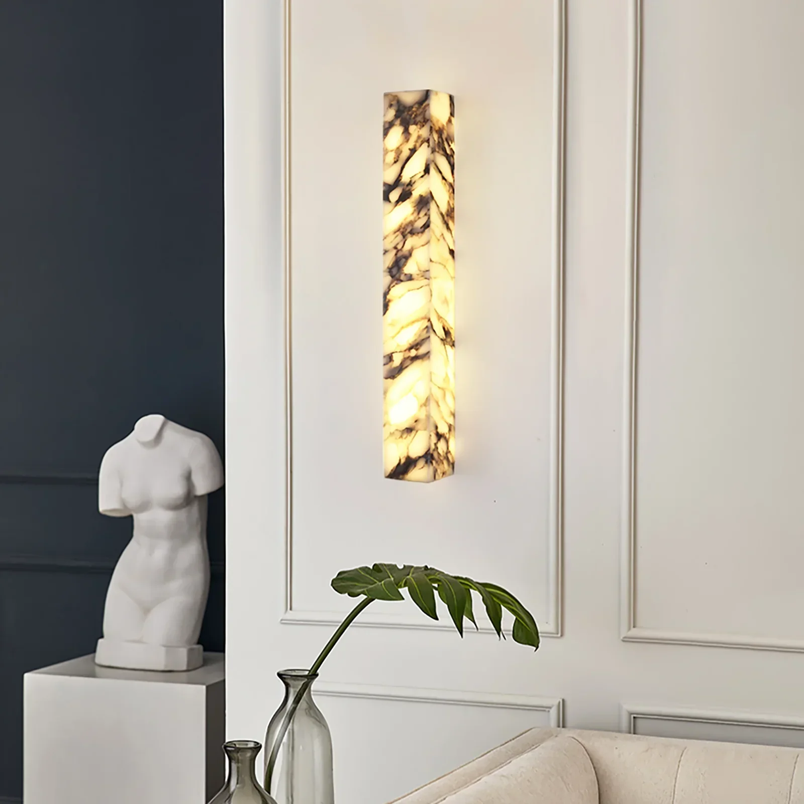 Cuboid Bulgari Marble Wall Light