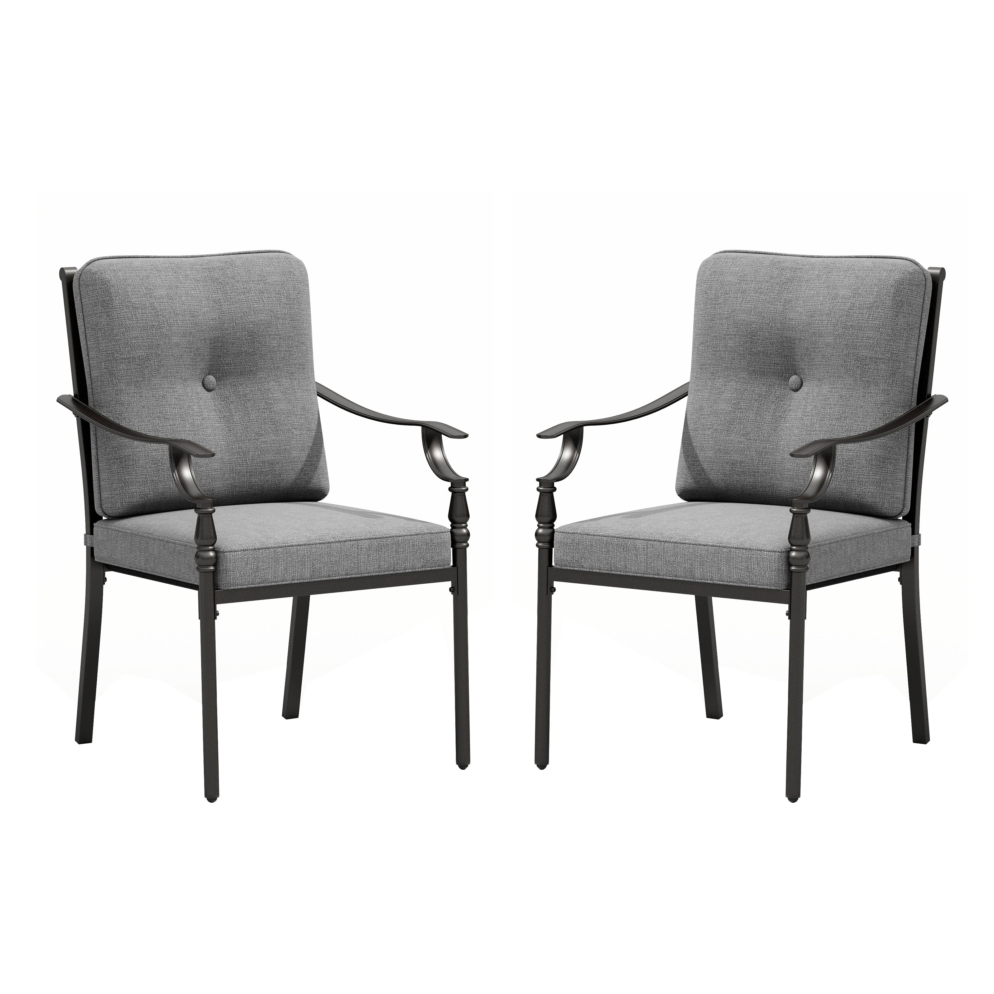 PHIVILLA Vintage American Patio Dining Fixed & Swivel Chairs