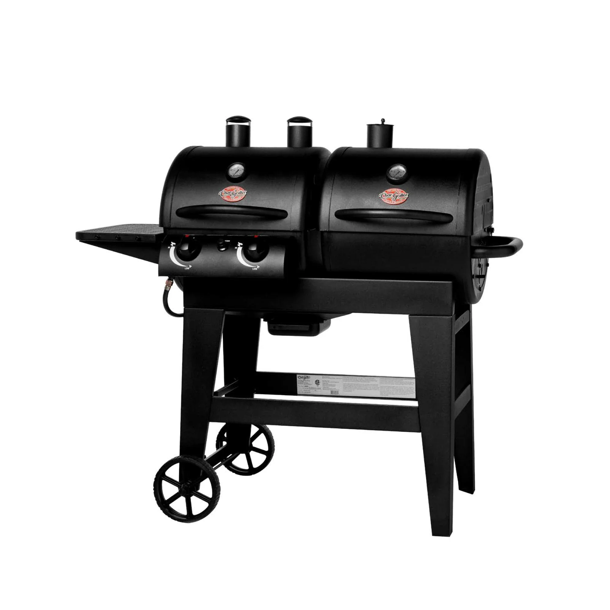 Dual Threat 2-Burner Gas & Charcoal Grill