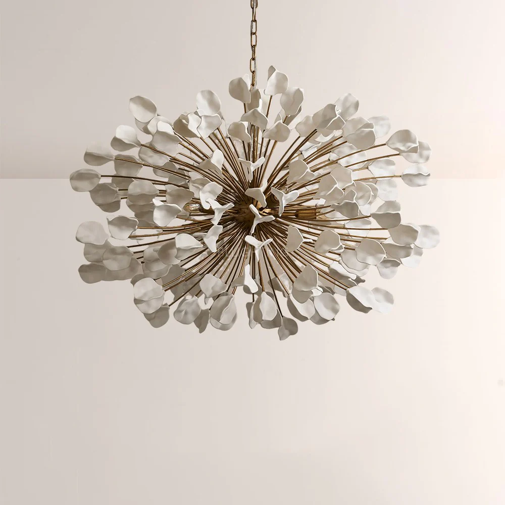 Lunaria Ceramic Leaves Chandelier 42