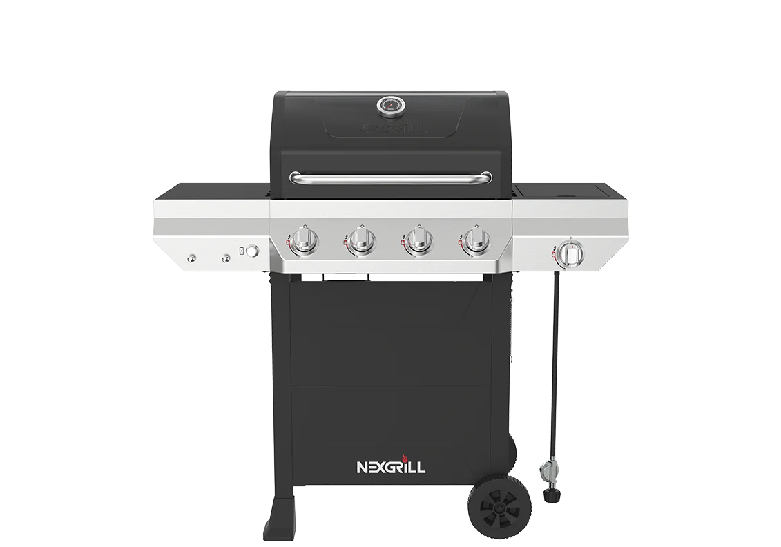 Nexgrill | Black 4-Burner Gas Grill with Side Burner
