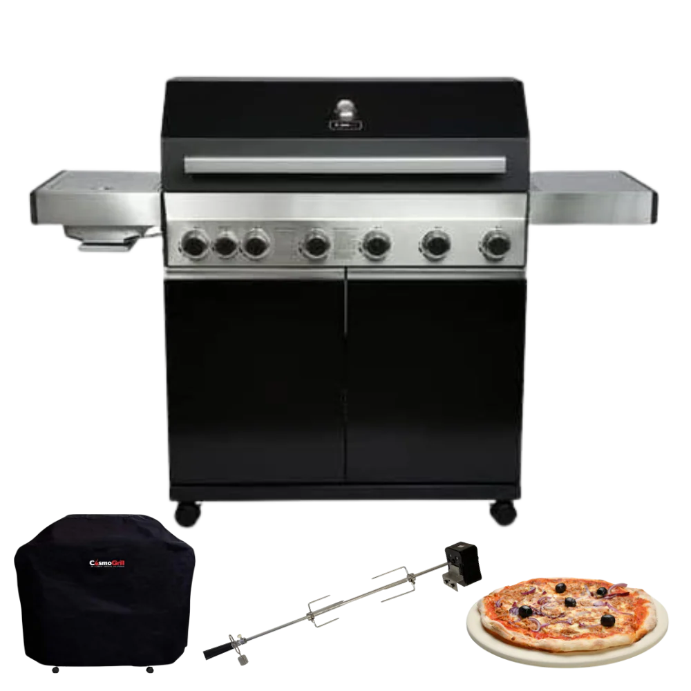 Premium Black 6+1 Gas Barbecue (Exclusive Bundle)