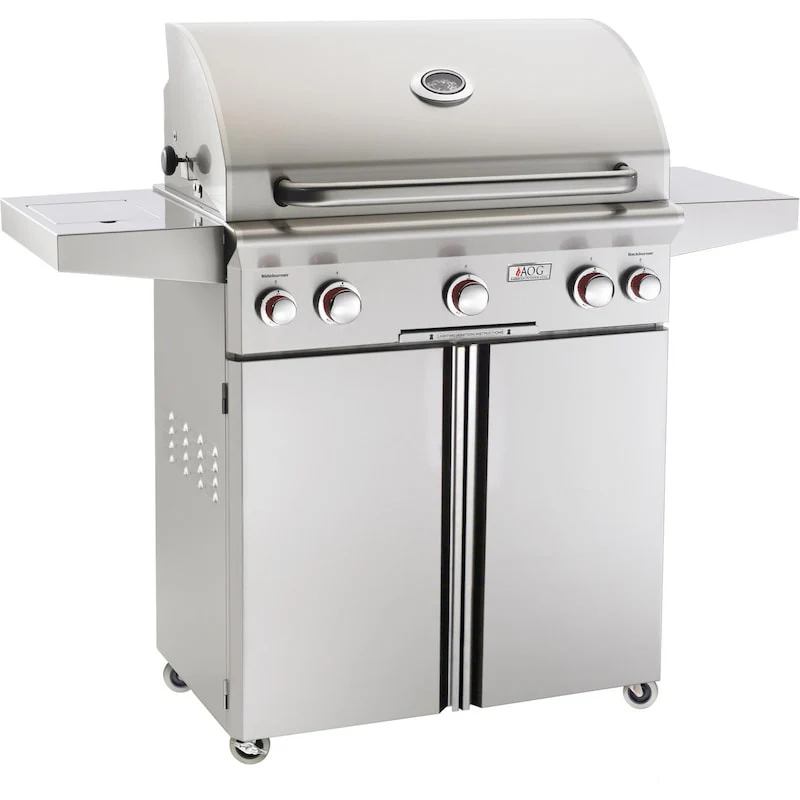 American Outdoor Grill T-Series 30-Inch 3-Burner Propane Gas Grill W/ Rotisserie & Single Side Burner - 30PCT