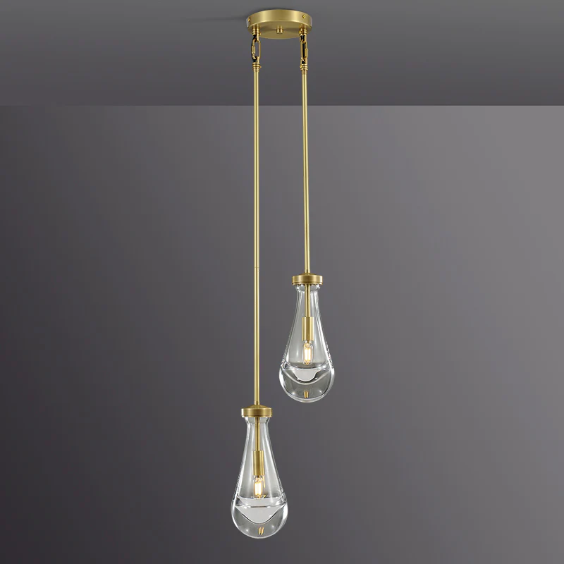 Raindrop Round Chandelier 2 Lights 5