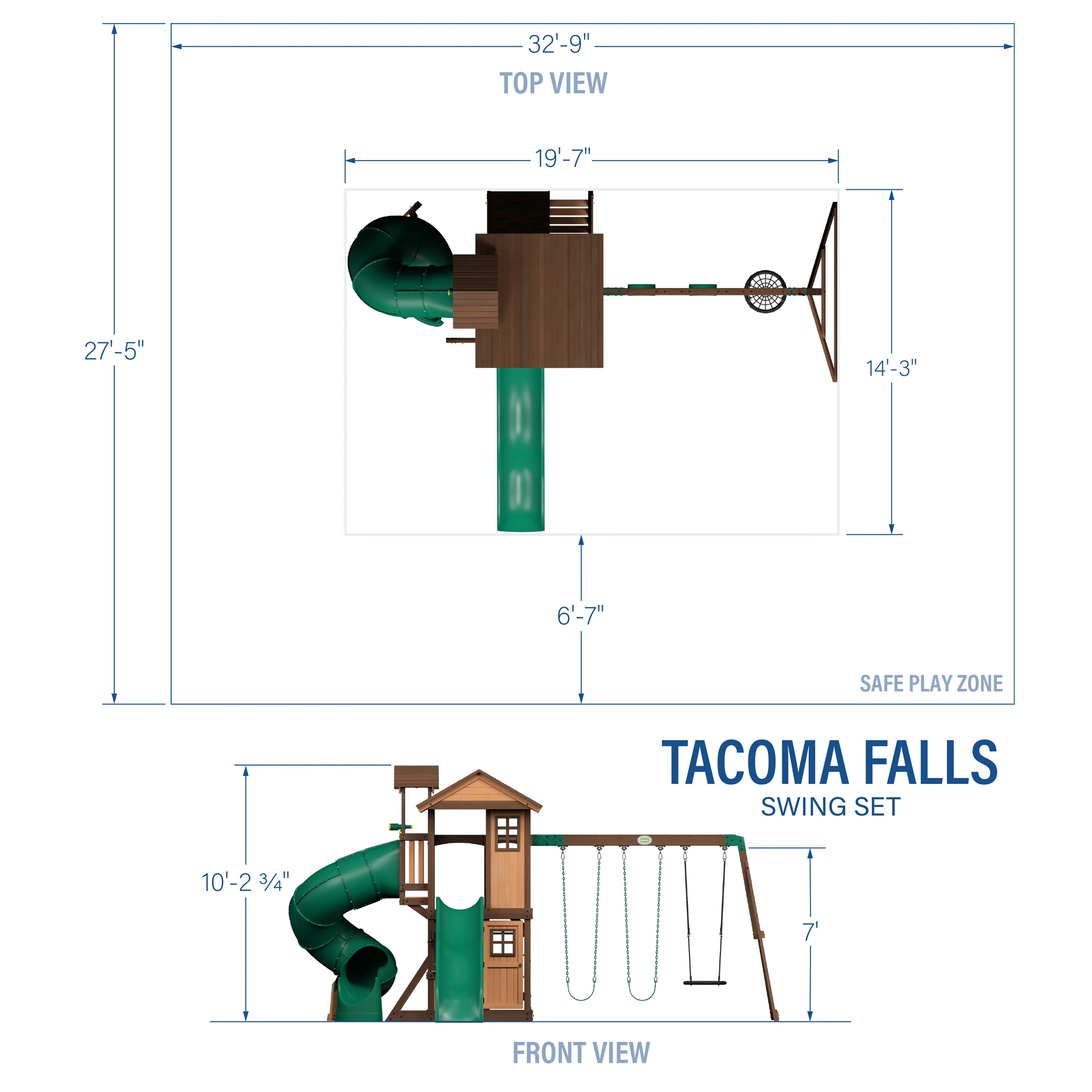 Tacoma Falls Swing Set