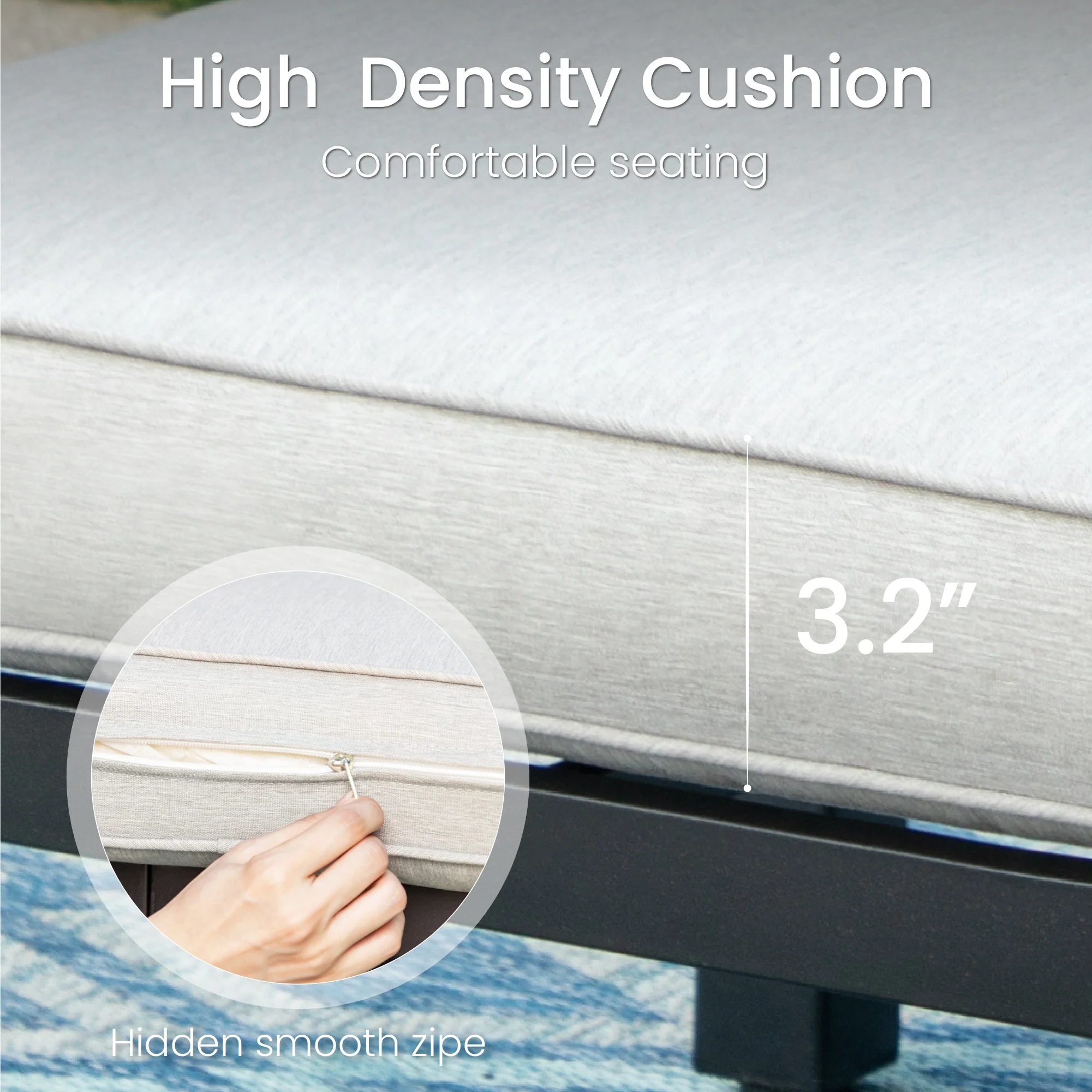 Phi Villa 6-Piece Modular Outdoor Sofa Set with Cushions