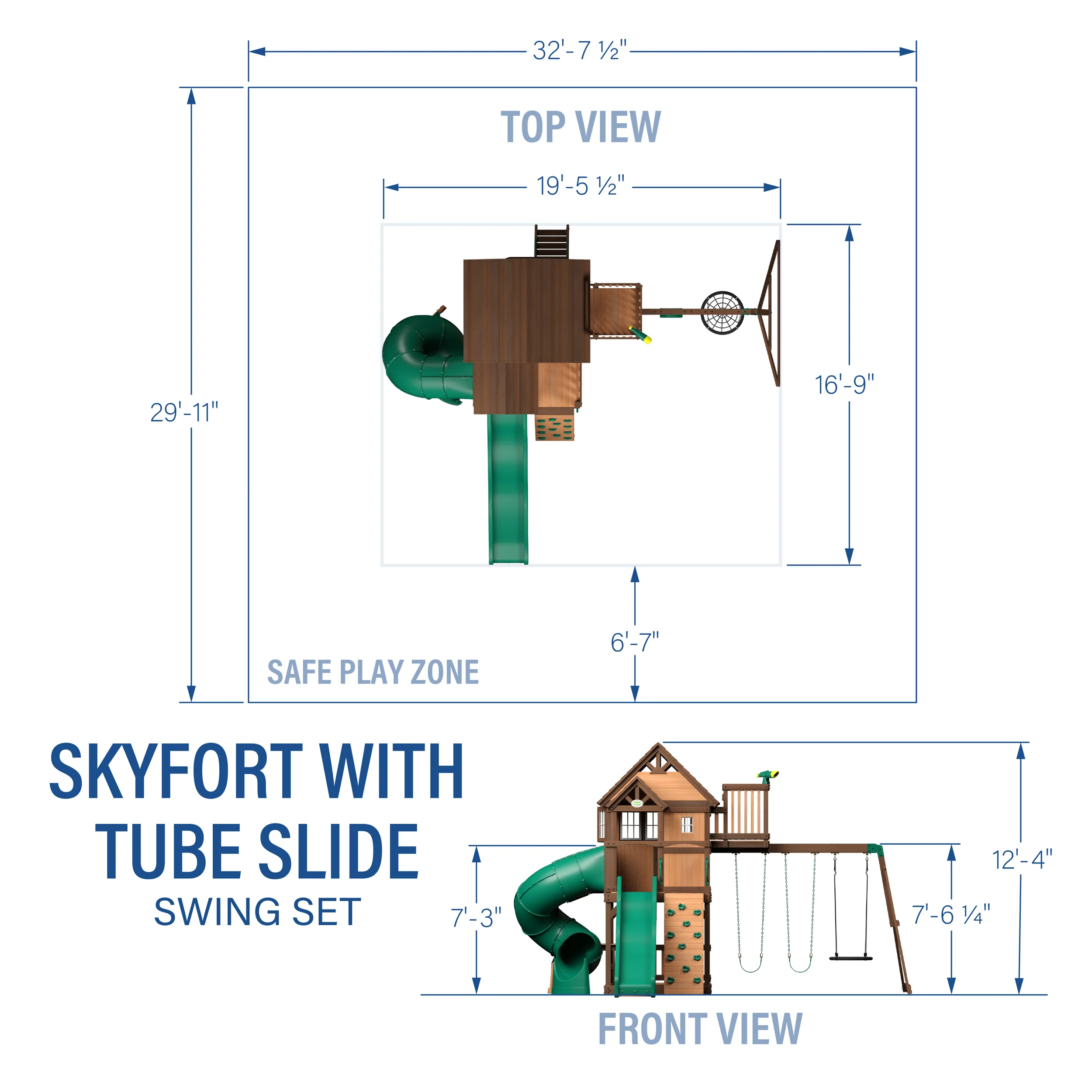 Skyfort II With Spiral Tube Slide
