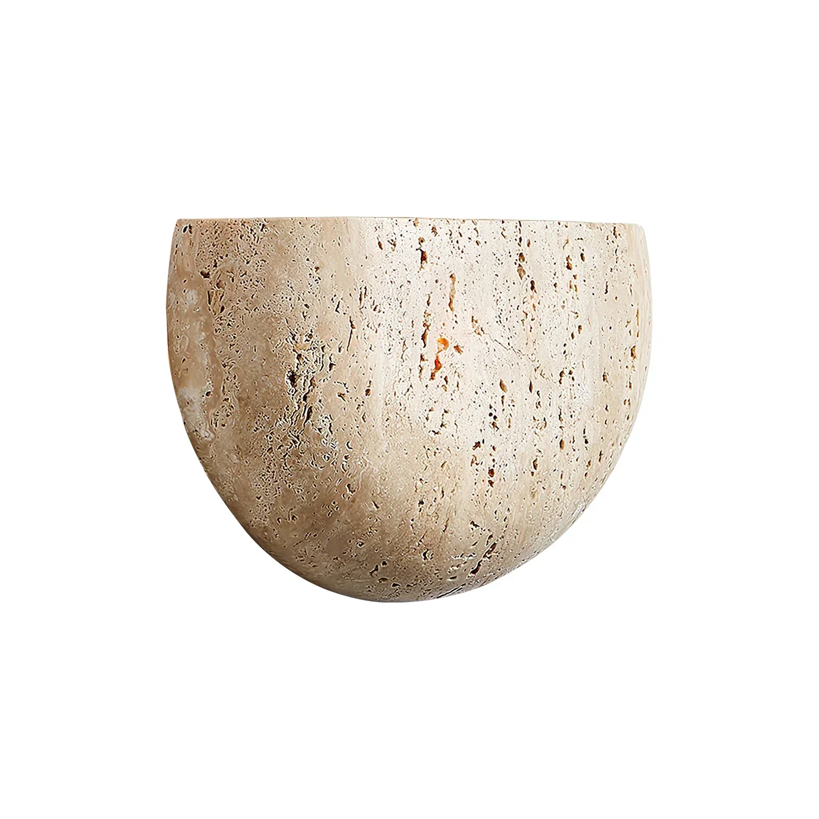 Arc Bowl Travertine Wall Lamp