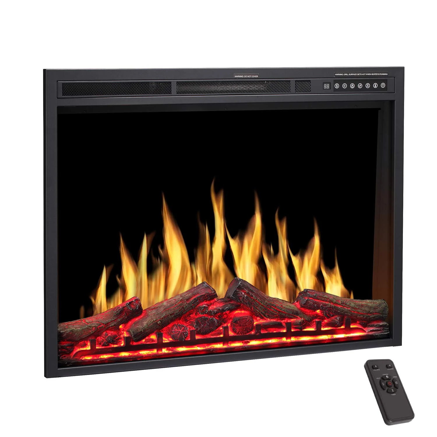 R.W.FLAME 34''Electric Fireplace Insert, Infrared Electric Fireplace,  750W/1500W