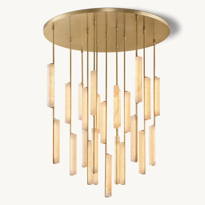 Audiobon Alabaster Round Chandelier 56