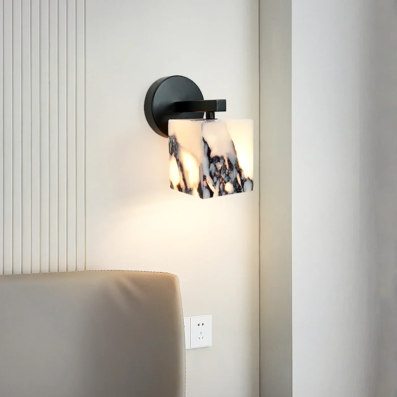 Marble Cube Geometric Wall Lamp