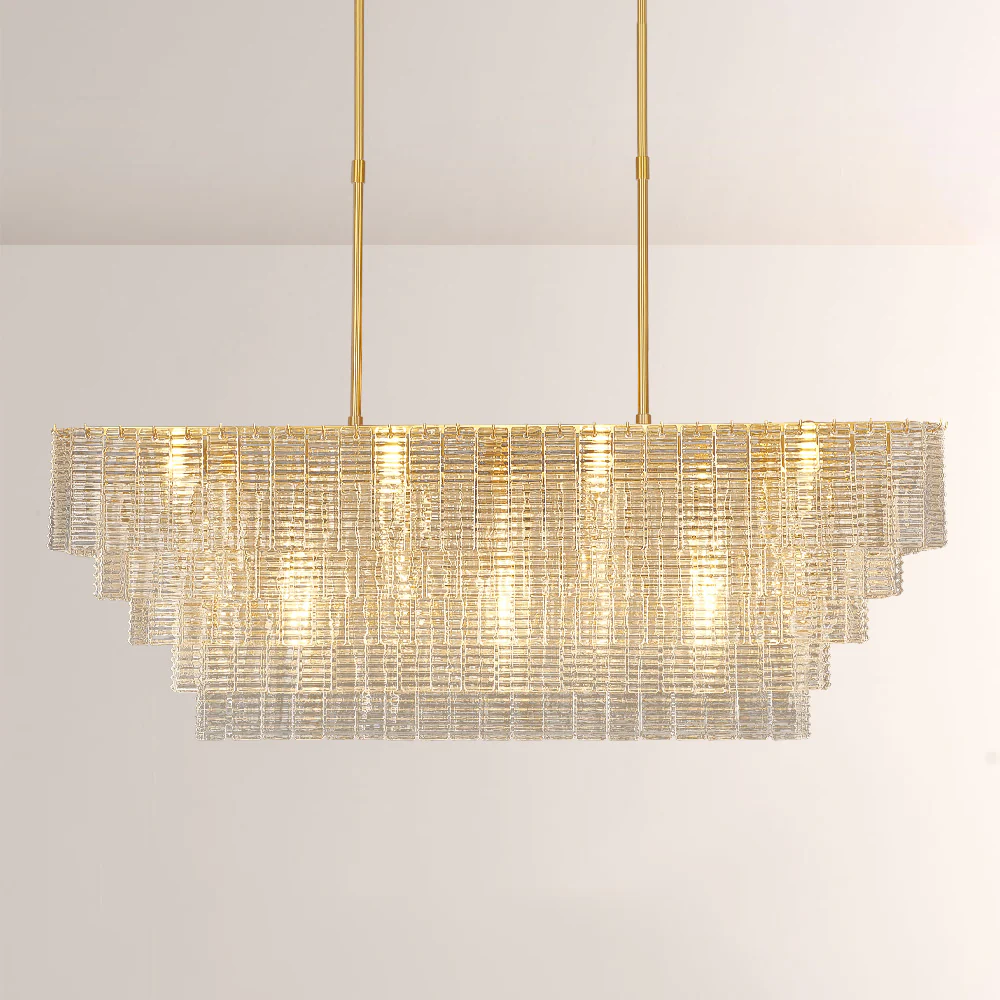 Shakiesha Clear Rectangle Chandelier 59