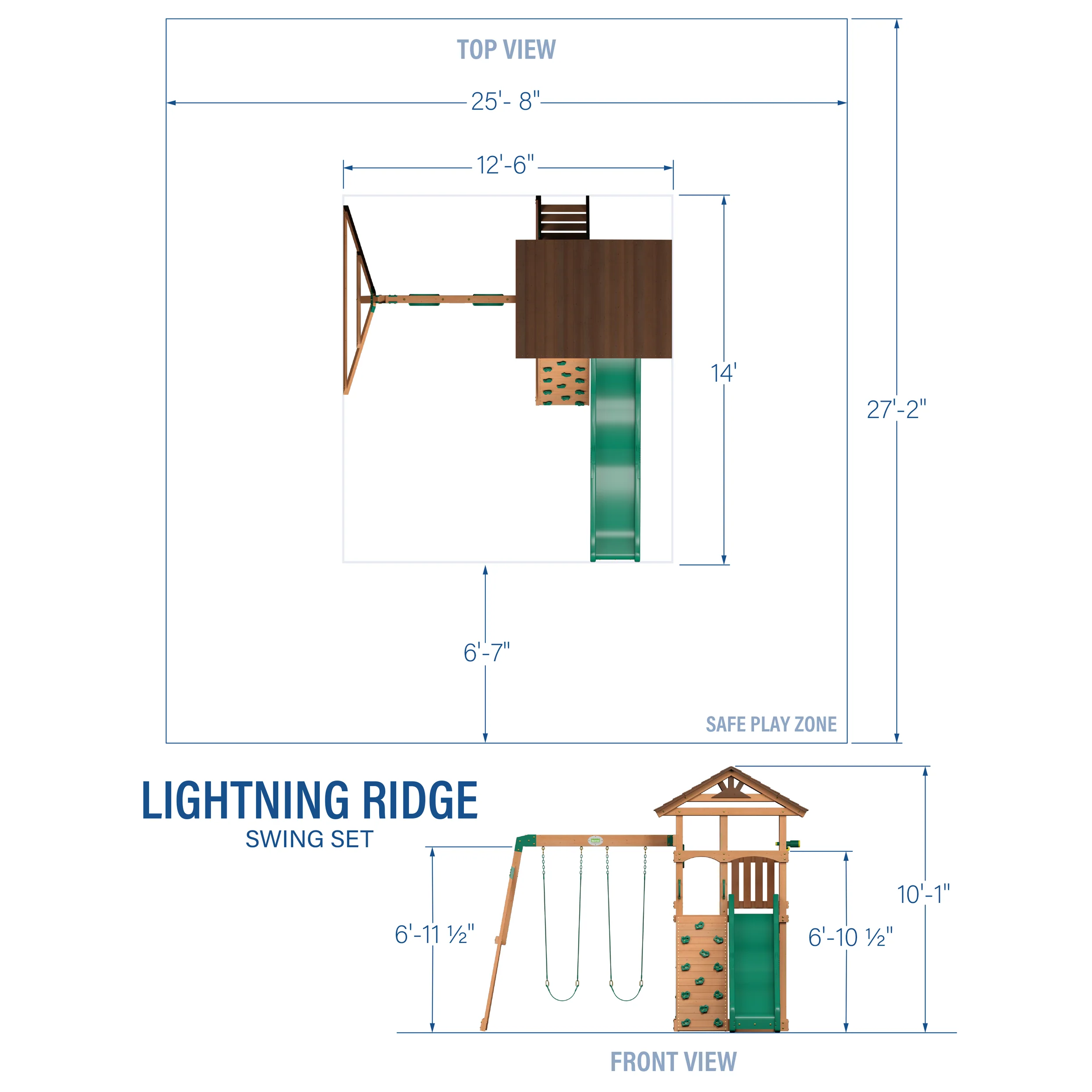 Lightning Ridge Swing Set