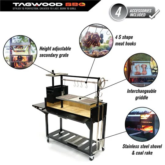 Tagwood Freestanding Charcoal Grill BBQ03SI