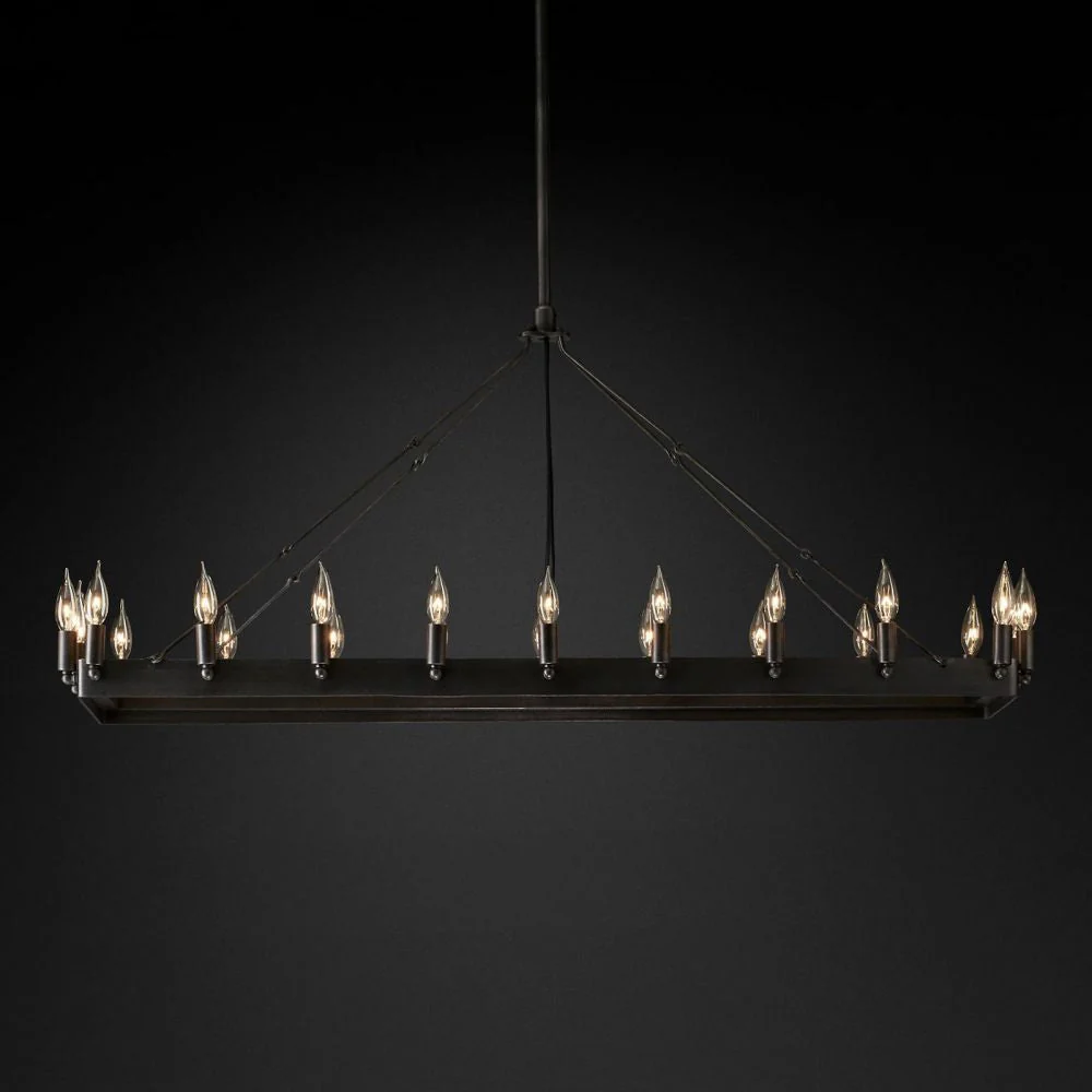 Lalania Vintage Candelabra Rectangle Chandelier