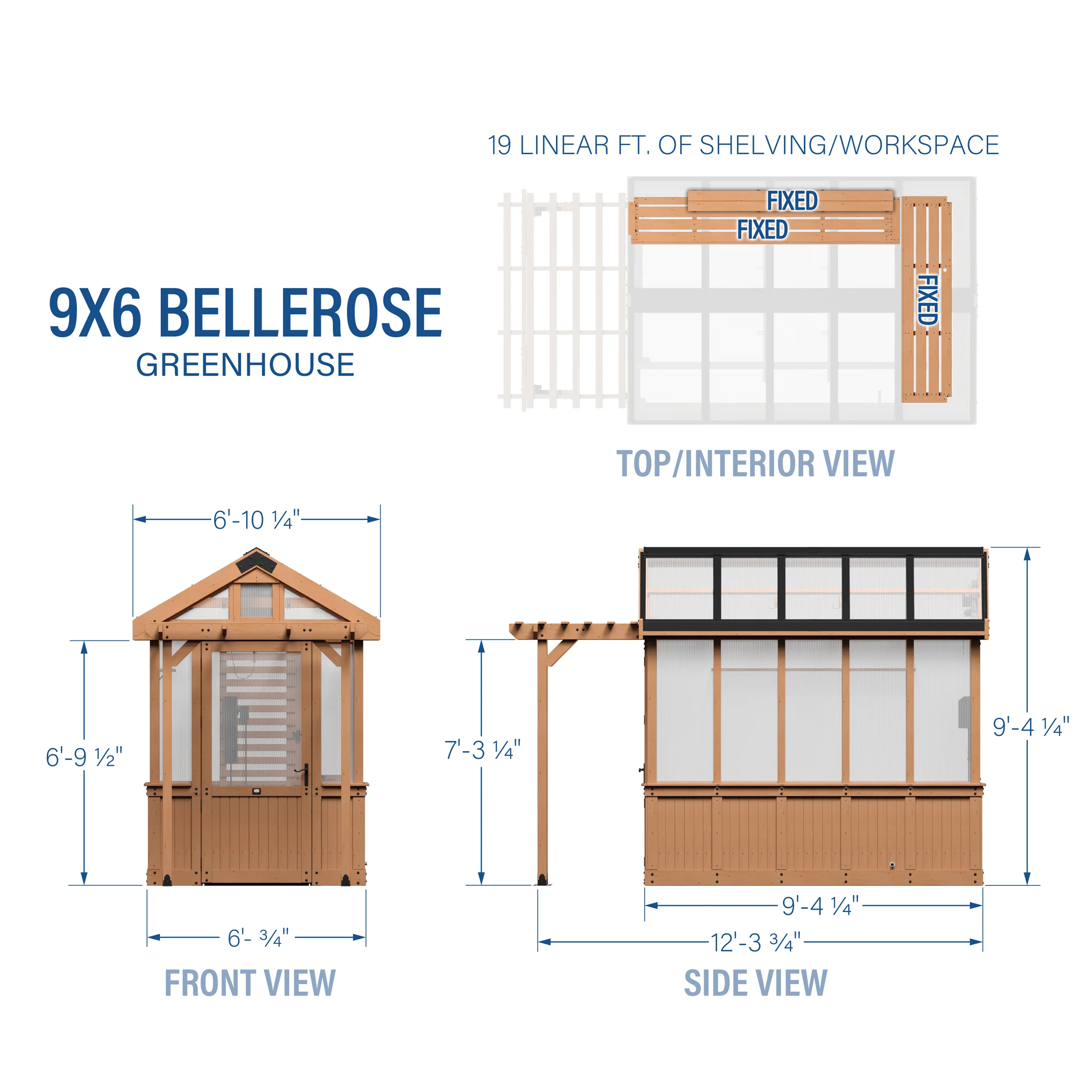9x6 Bellerose Greenhouse