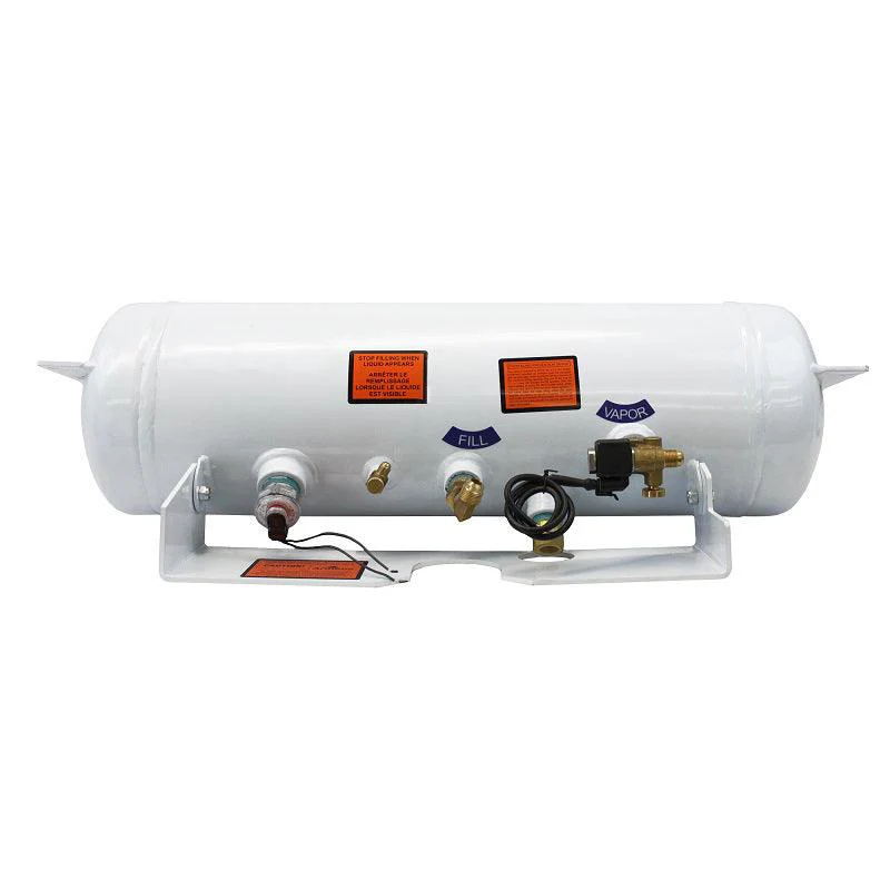 Flame King 5.9 Gallon ASME RV Trailer Propane Tank with Remote Valves & Solenoid