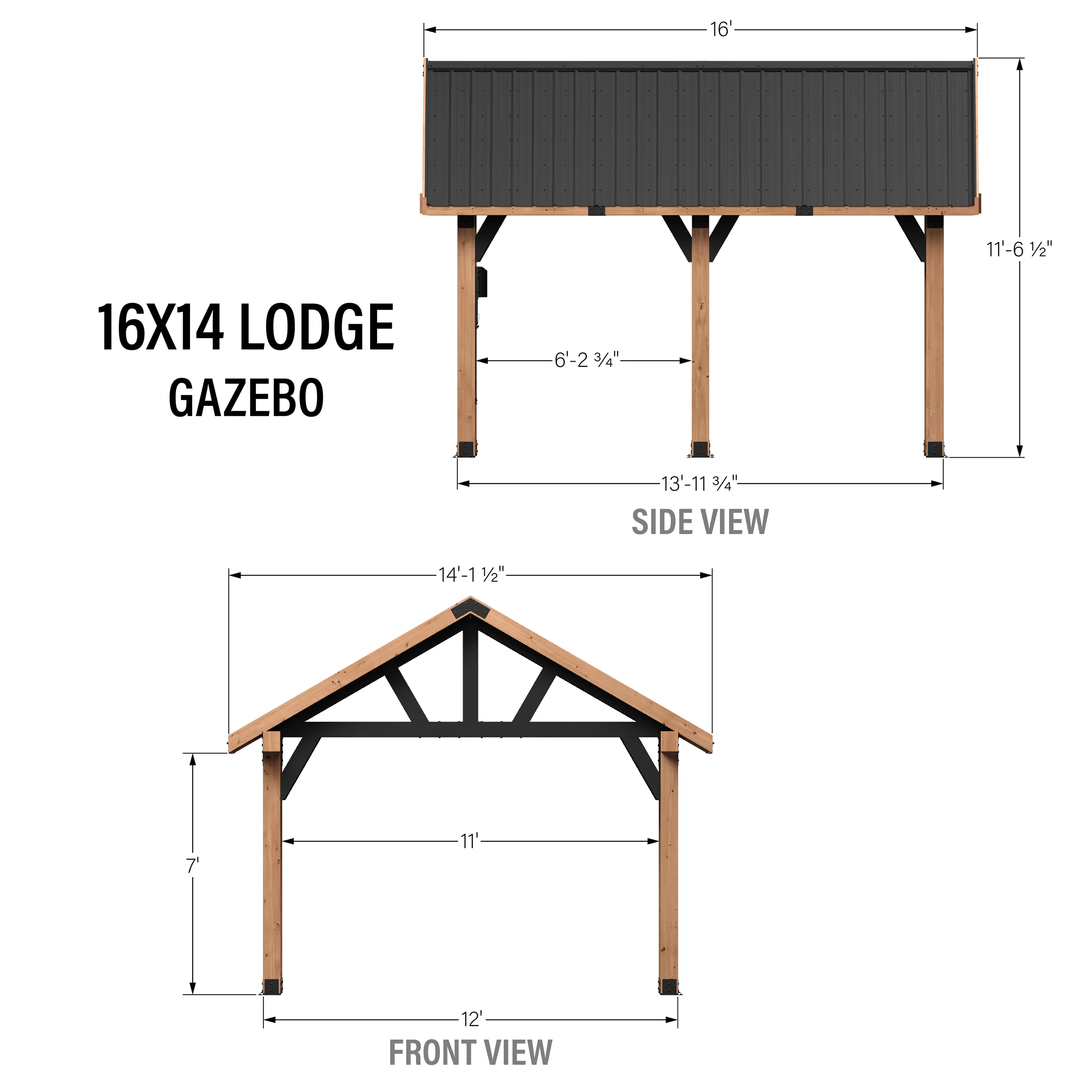 Lodge 16x14 Gazebo
