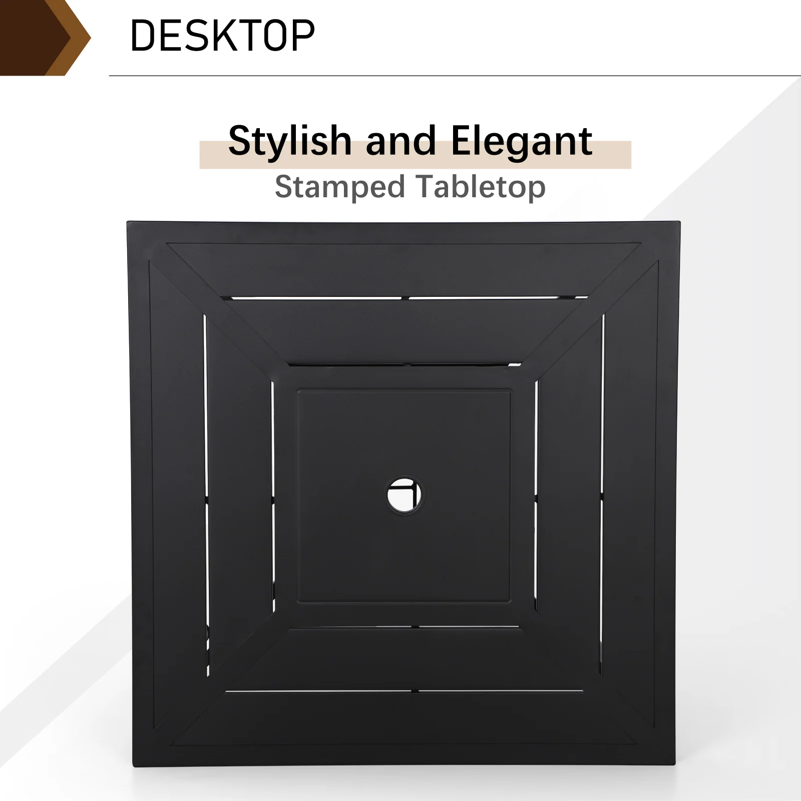 PHI VILLA 5-Piece Patio Bar Stools Set Extra Wide Steel Bar Stool & Geometrically Stamped High Table