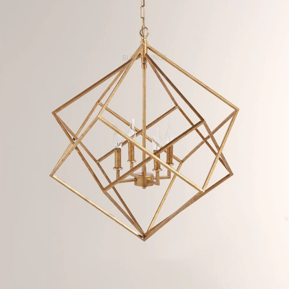 Geosu Metal Four-Light Chandelier 30