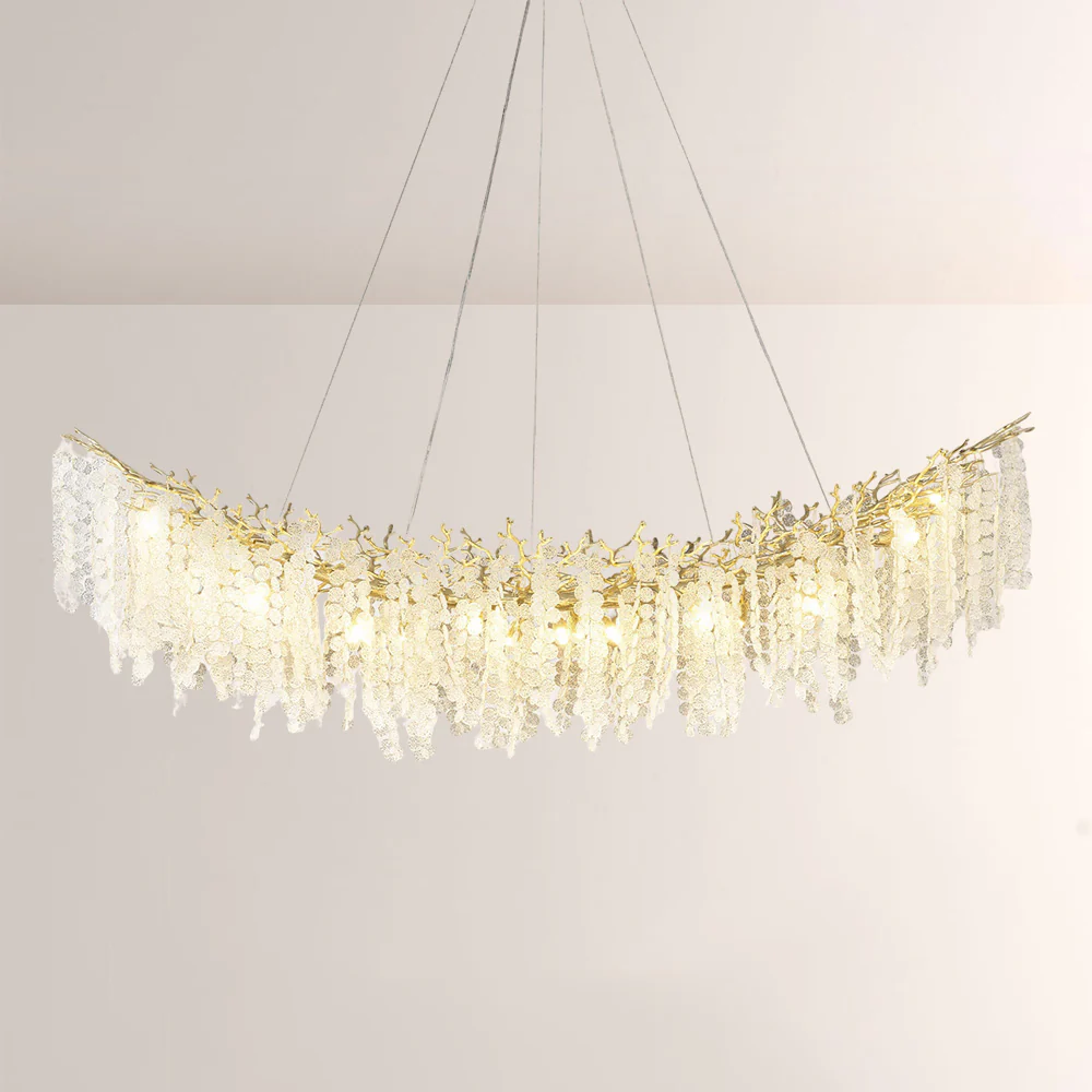 Shiro Noda Crystal Tree Branch Linear Chandelier 72