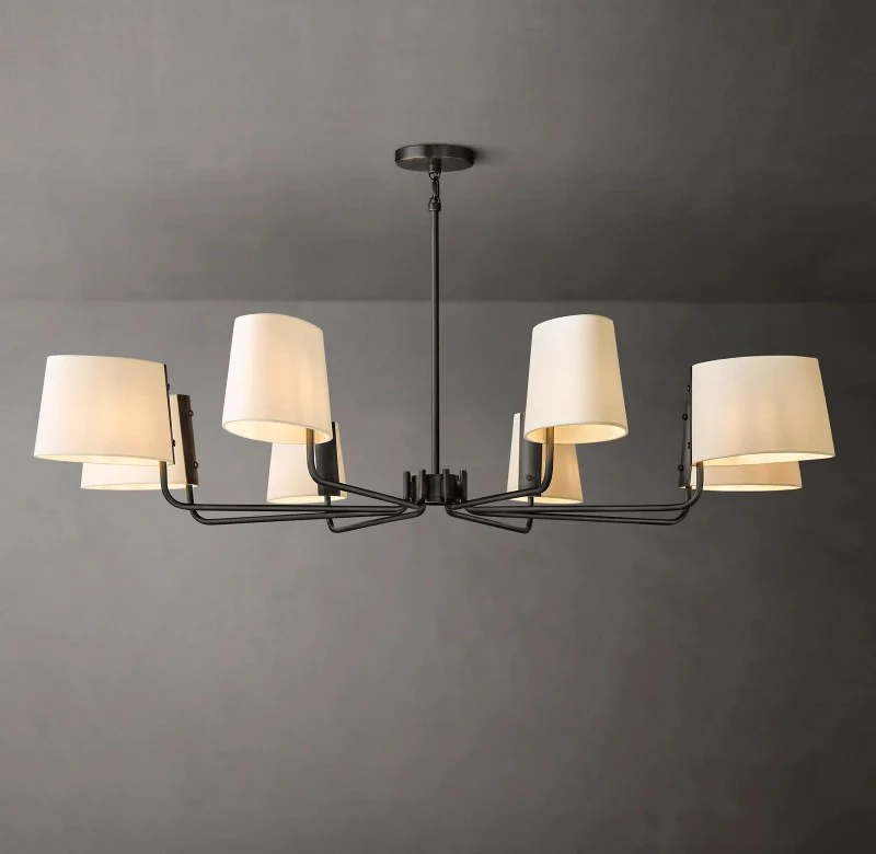 Marina Round Fabric Chandelier 60