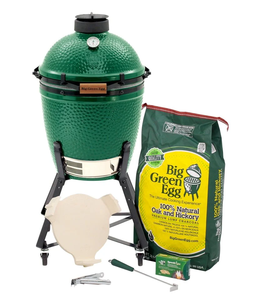 Big Green Egg Medium Egg Package w/ Conveggtor, Nest, and Charcoal 128379