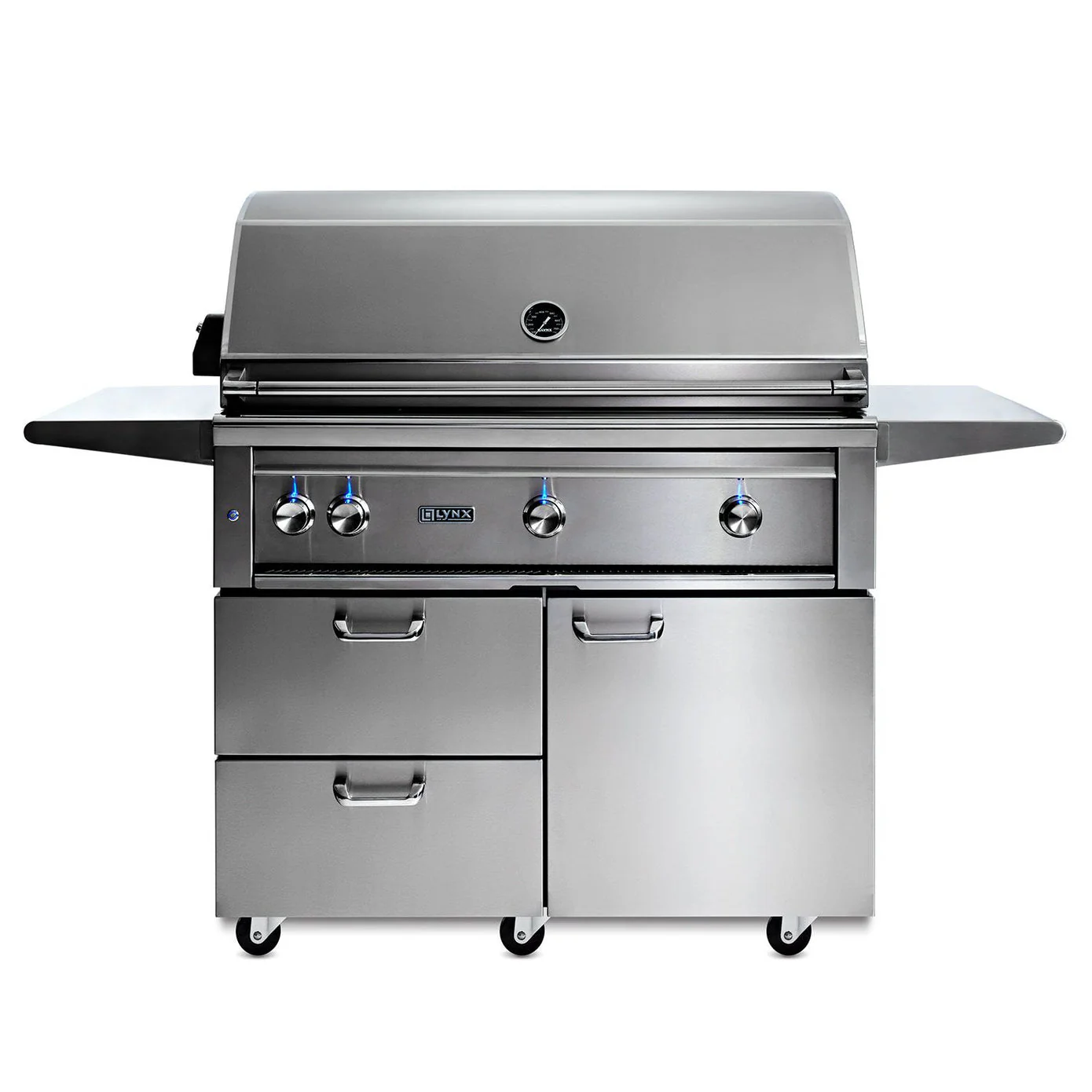 Lynx 42-Inch Professional Gas Grill On Cart with 2 Ceramic & 1 Trident Infrared Burners (L42TRF-LP/NG)