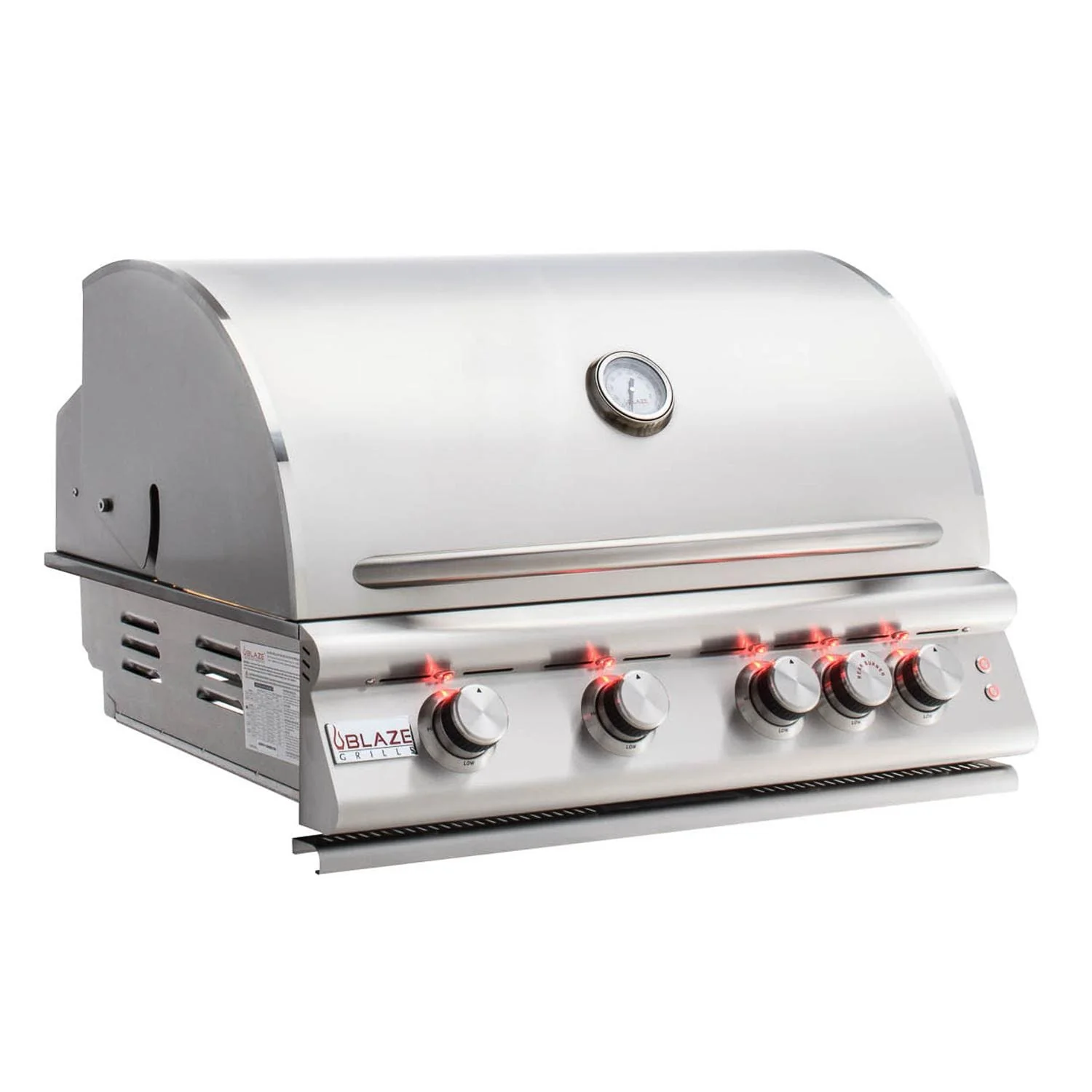 Blaze Premium LTE 32-Inch 4-Burner Built-In Natural Gas Grill With Rear Infrared Burner & Grill Lights - BLZ-4LTE2