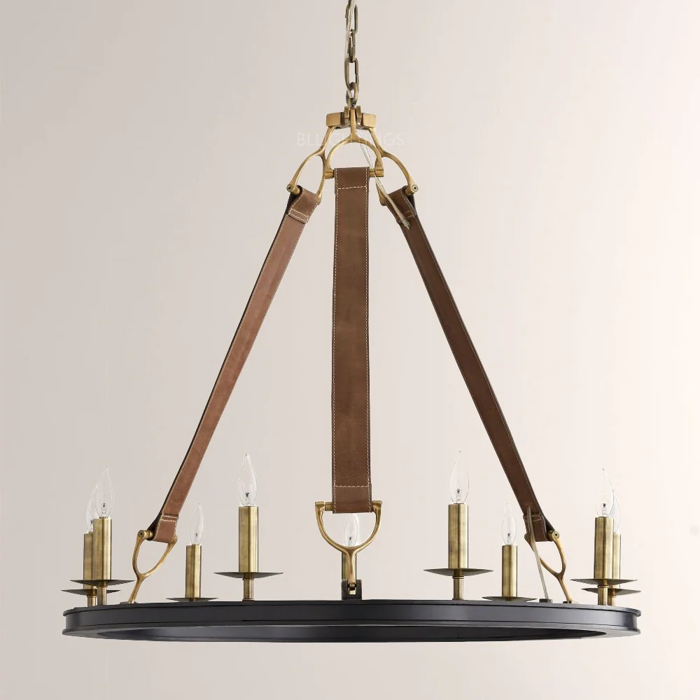 Cherton Round Leather Chandelier