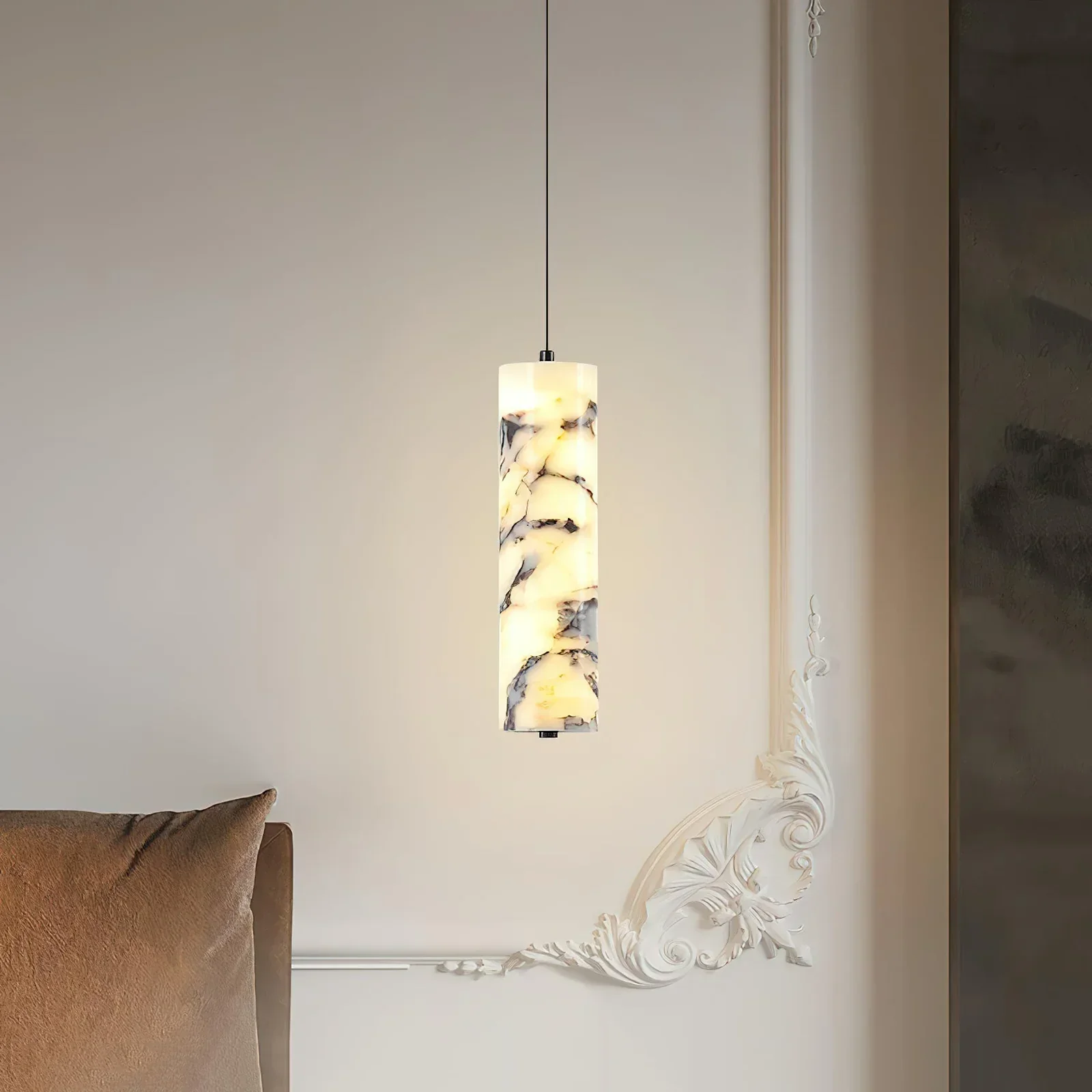 Cylinder Opus Marble Pendant Lamp