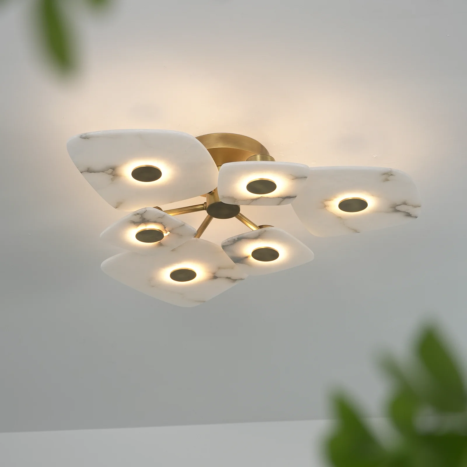 Alabaster Holmdel Ceiling Lamp