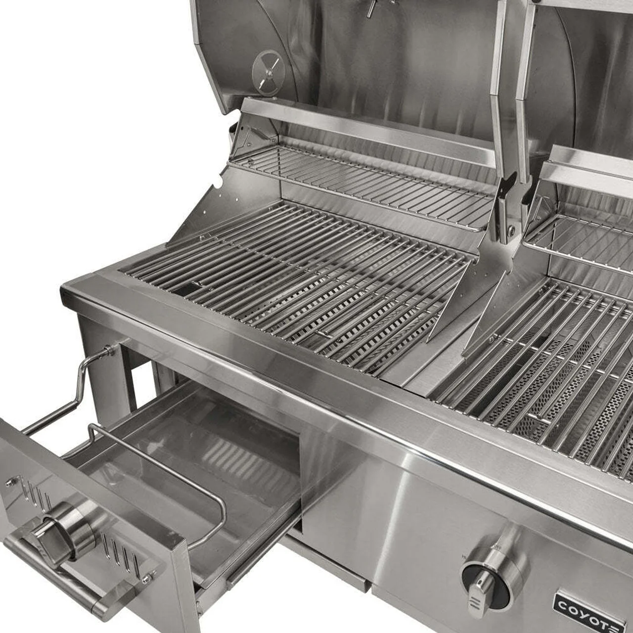 Coyote Centaur 50-Inch Built-In Natural Gas/Charcoal Dual Fuel Grill - C3HY50(LP/NG)