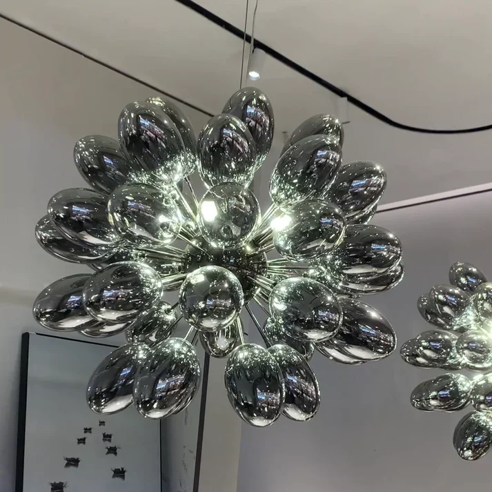 Creative Black Grape Glass Chandelier