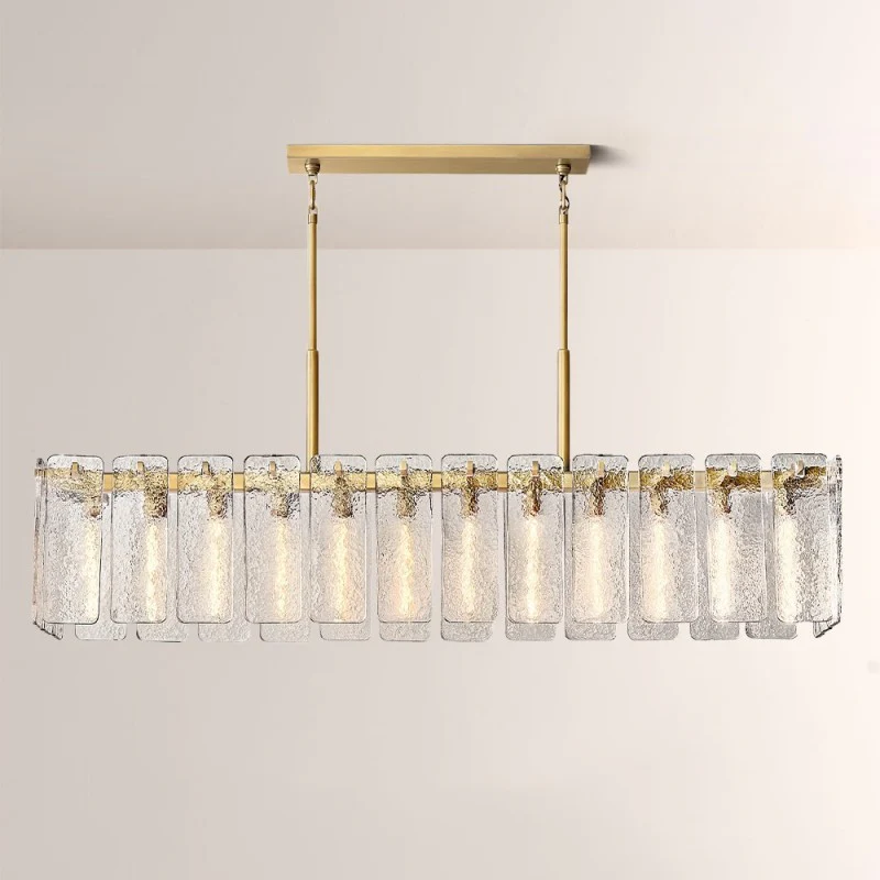 Calama Glass Rectangular Chandelier 72