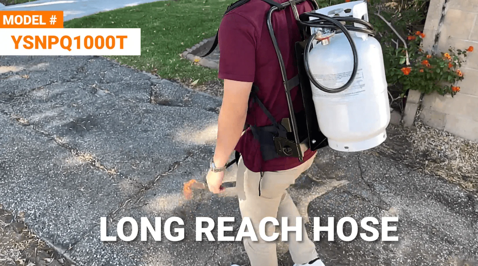 Flame King Bundle 10lb Propane Tank + 100,000 BTU Weed Burner Torch + Propane Backpack