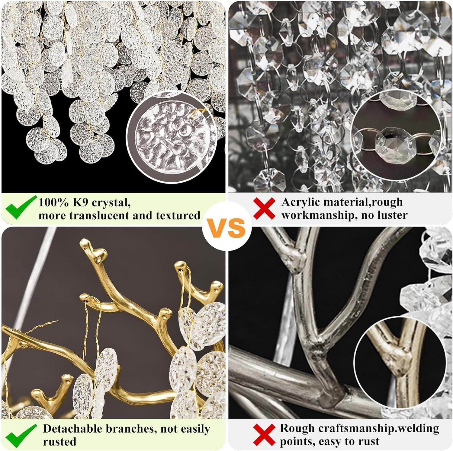 Cathy Crystal Tree Branch Linear Chandelier 72