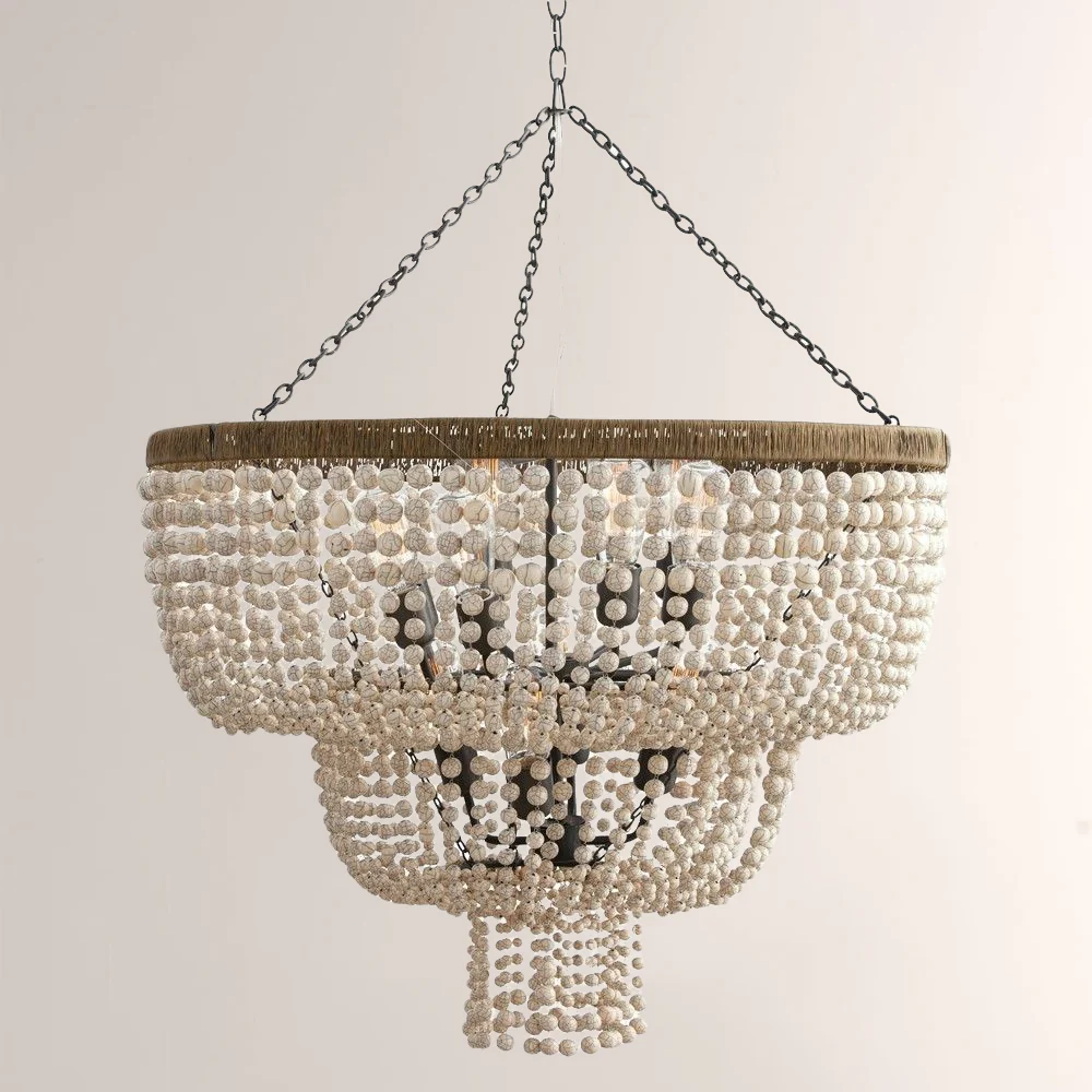 Crane Three-layer Round Beads Chandelier