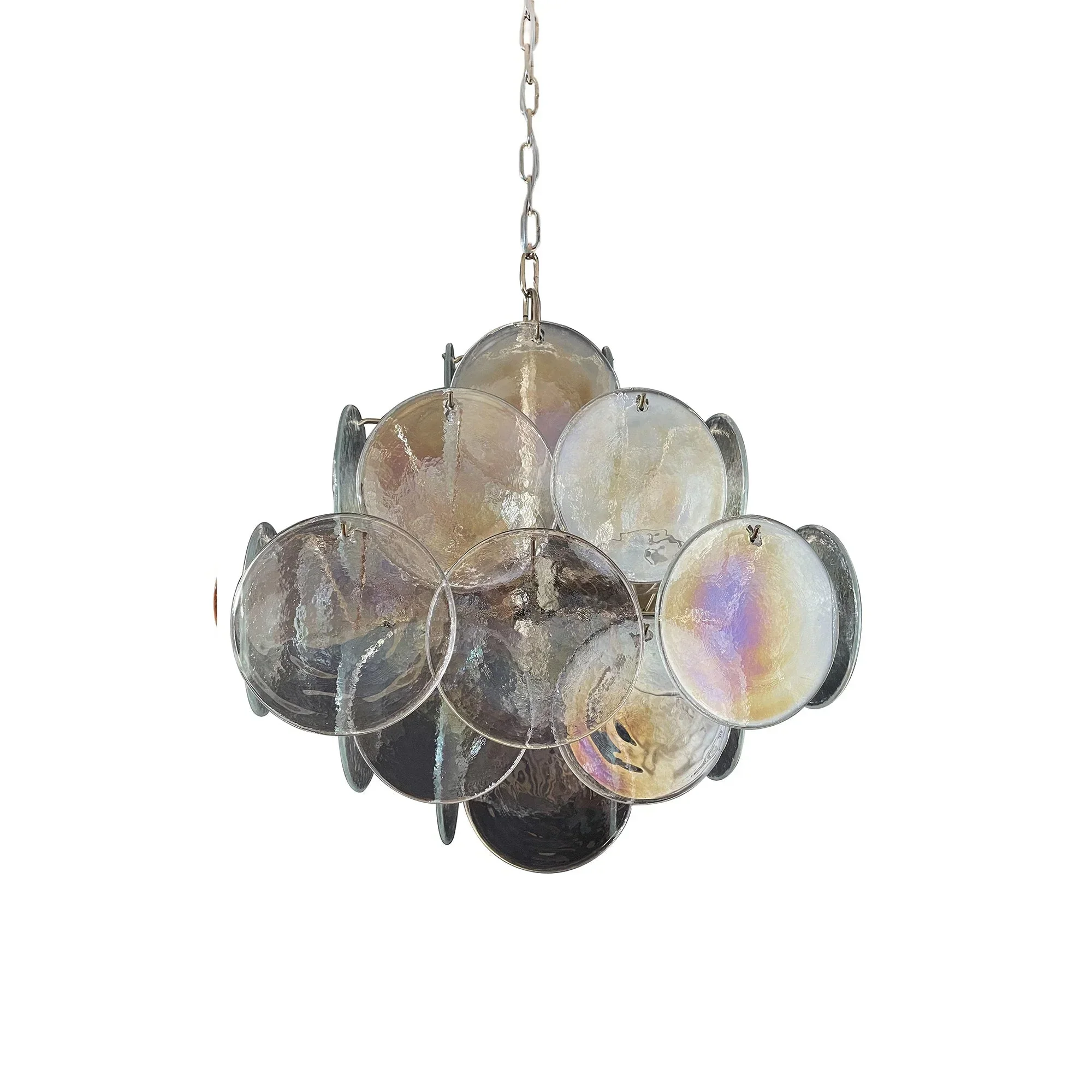 Round Transparent Glass Chandelier